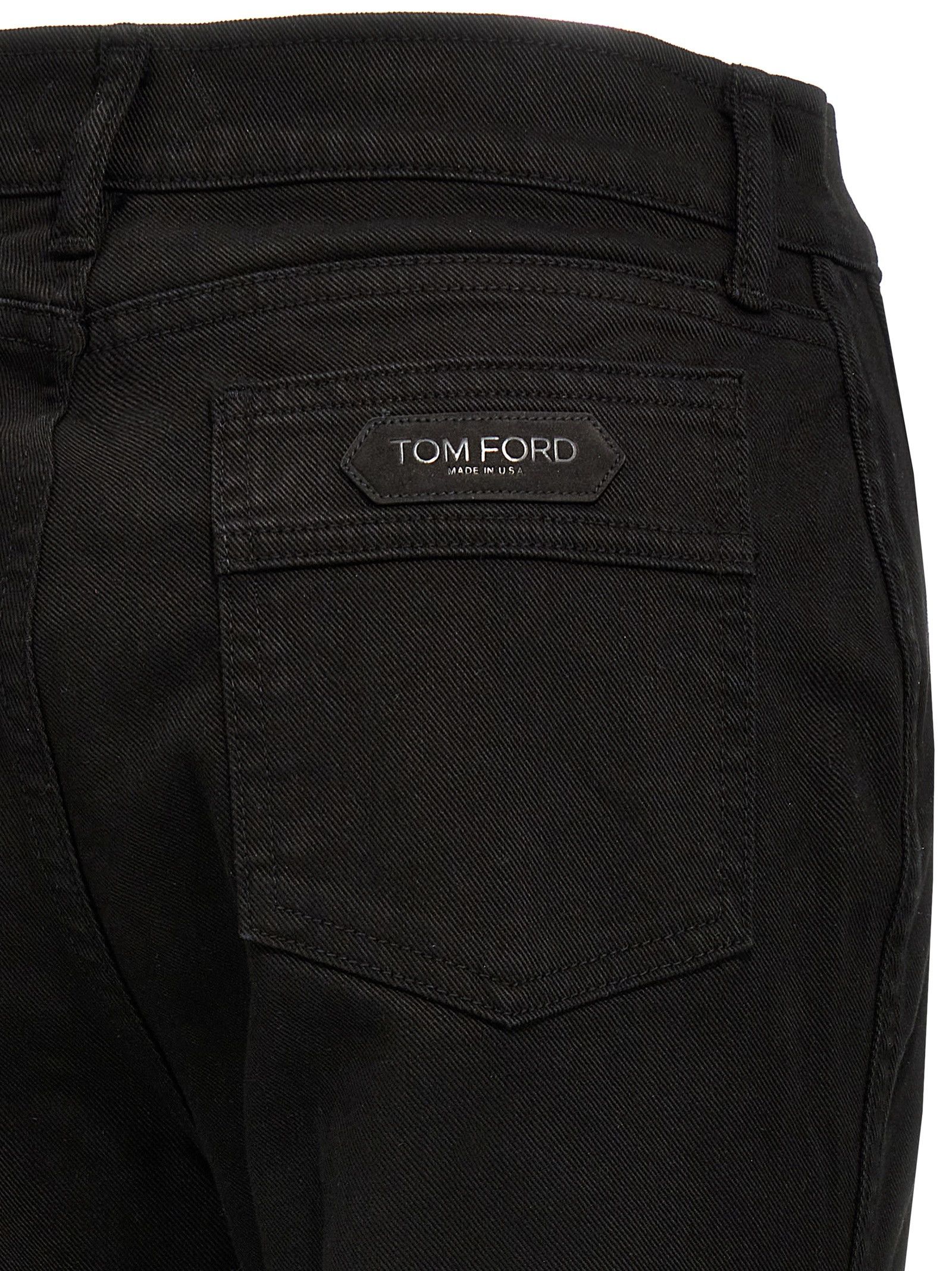 Tom Ford 'Stretch Twill Denim Wide Flare' Jeans Size 27" / US 4 / IT 40 - 4 Thumbnail