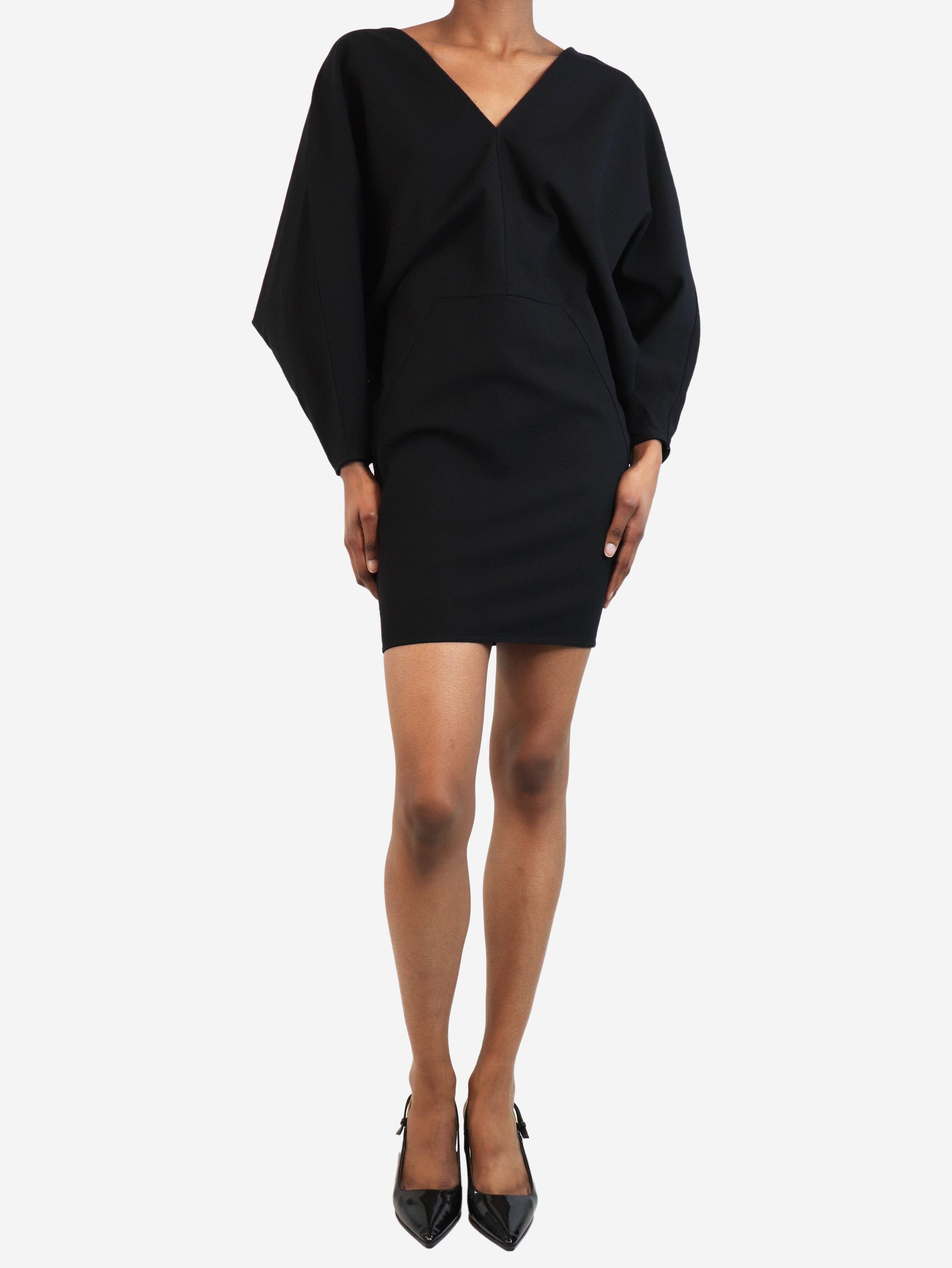 mini silk black dress Women's Camille Bodycon Flower Applique Silk Mini Dress XXS/XS/S/M/L Black MEAN BLVD M / Black