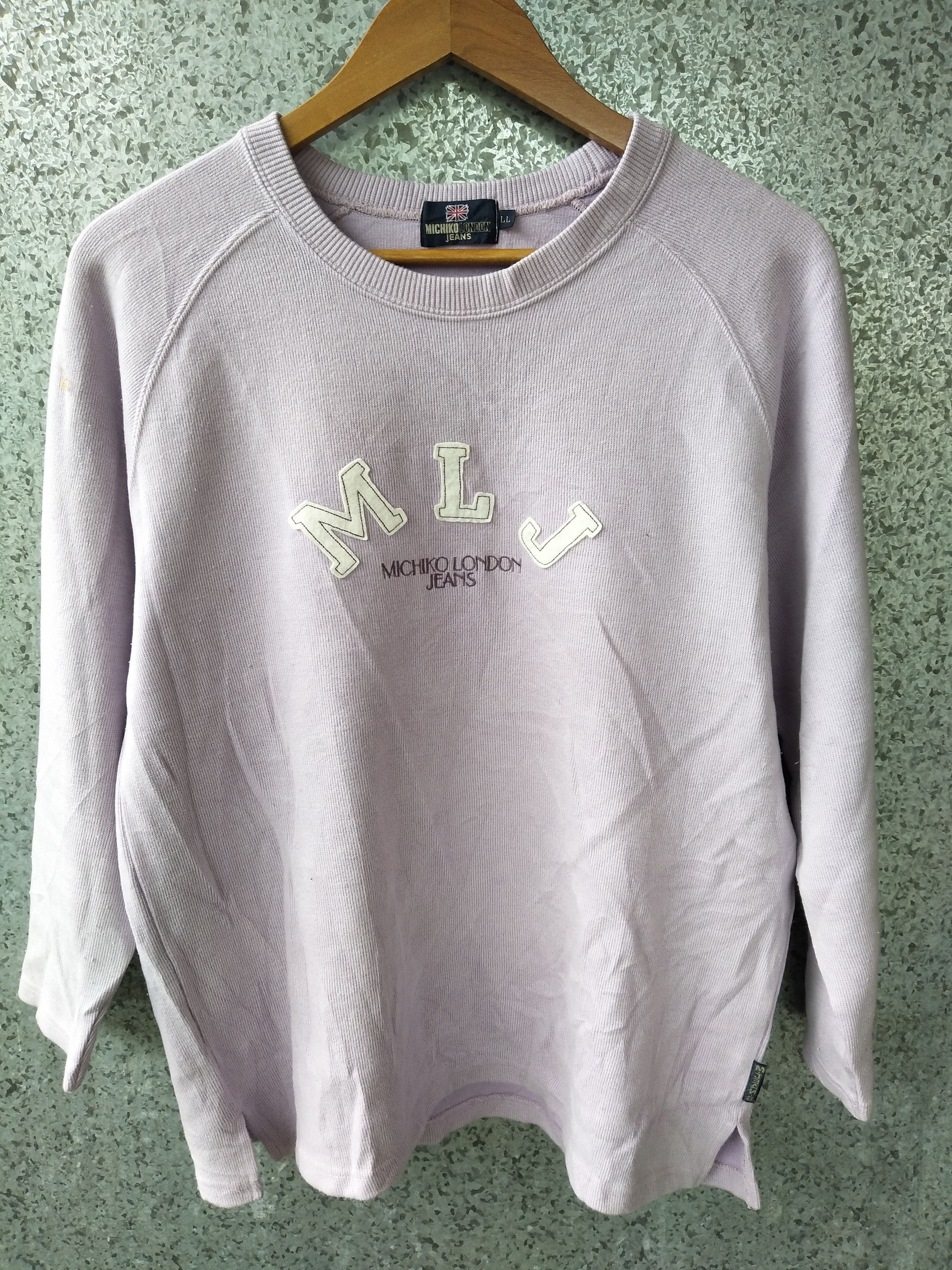 Michiko Koshino London 🔥Vtg 90s Vintage Michiko London Jeans sweatshirt spell out Size US M / EU 48-50 / 2 - 1 Thumbnail