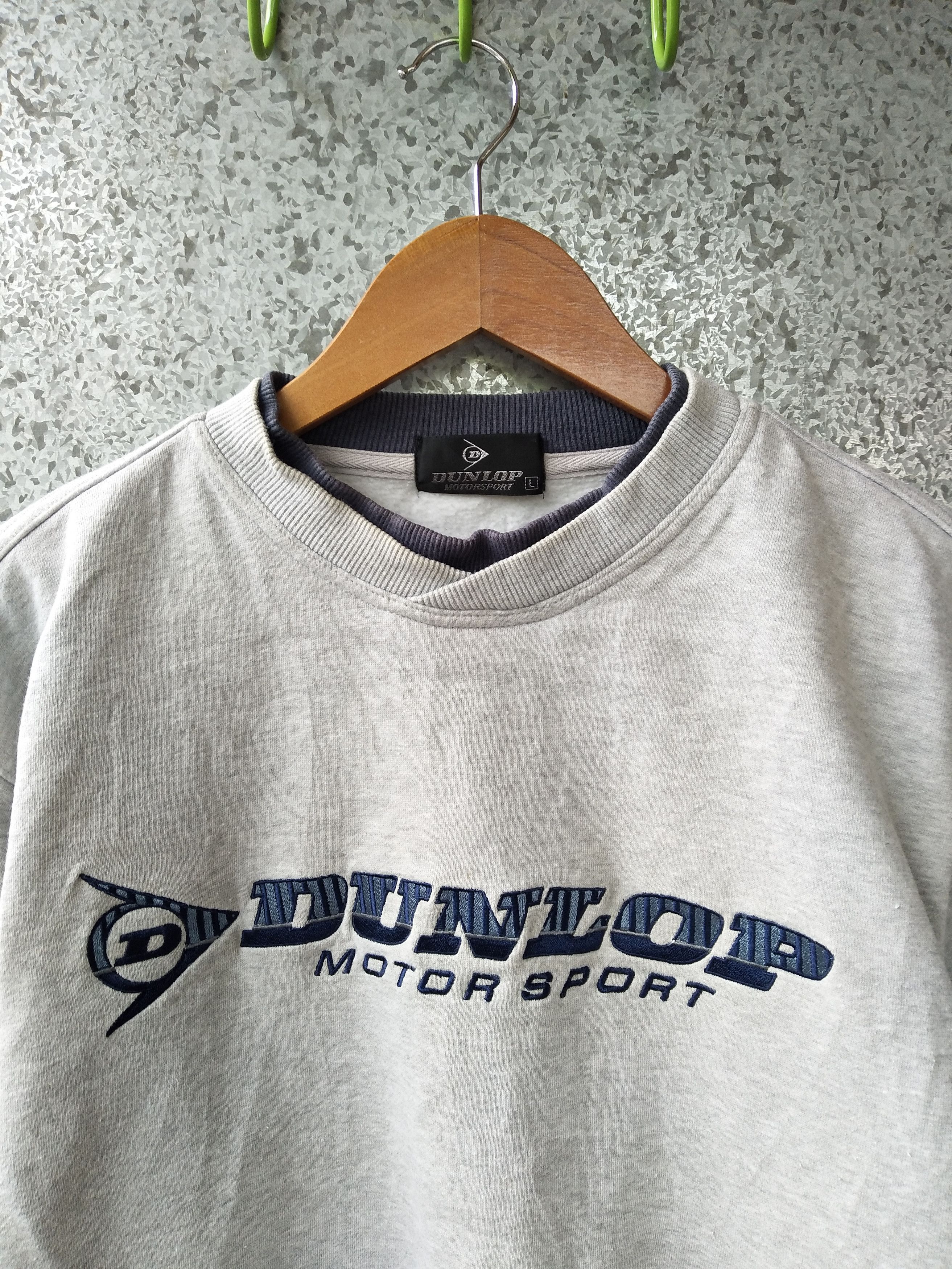Dunlop 🔥 Vintage 90s Vintage DUNLOP Motor Sport sweatshirt Size US L / EU 52-54 / 3 - 5 Thumbnail