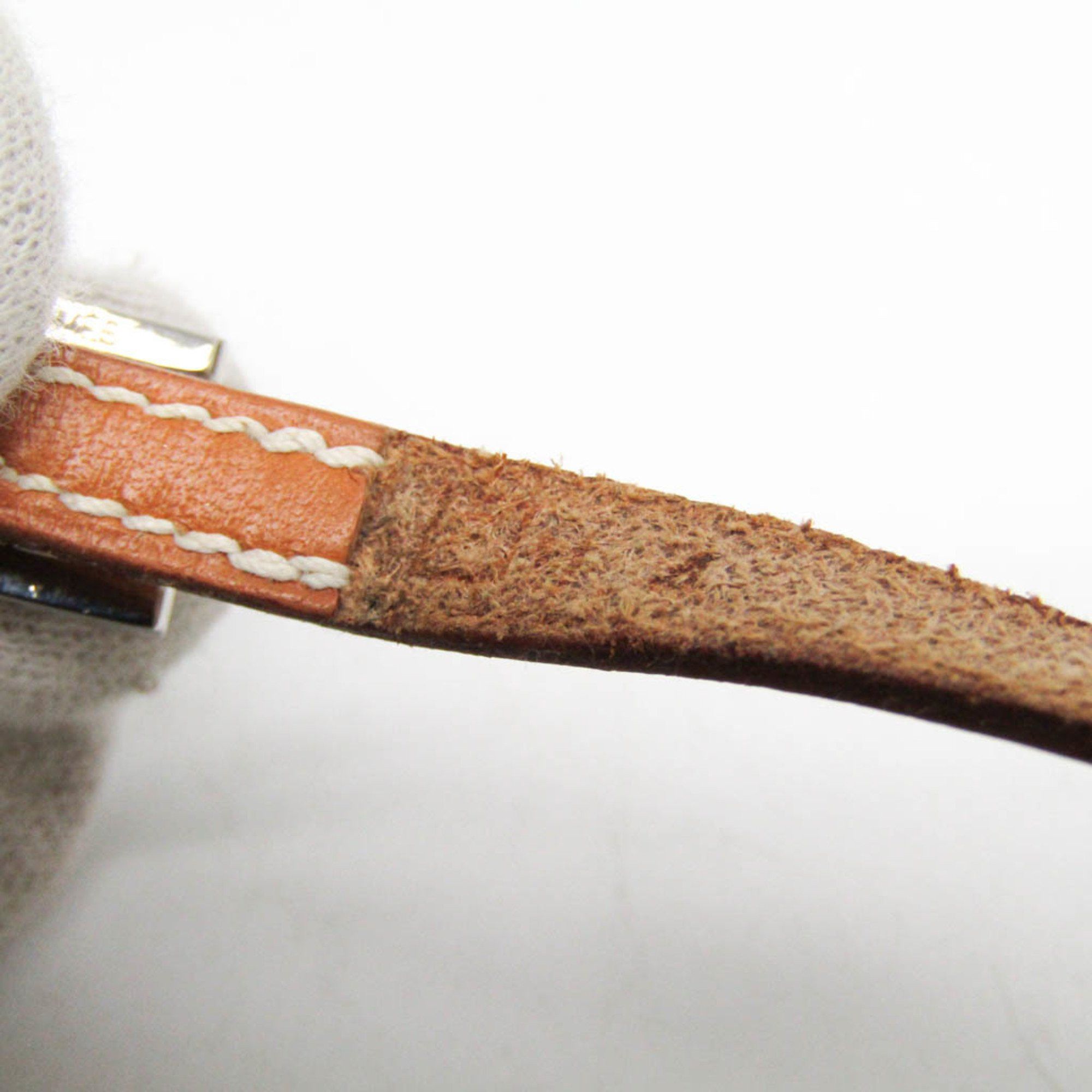 Hermes Hermes Hapi 4-row Bracelet Choker Leather Bangle Brown,Silver Size ONE SIZE - 7 Thumbnail