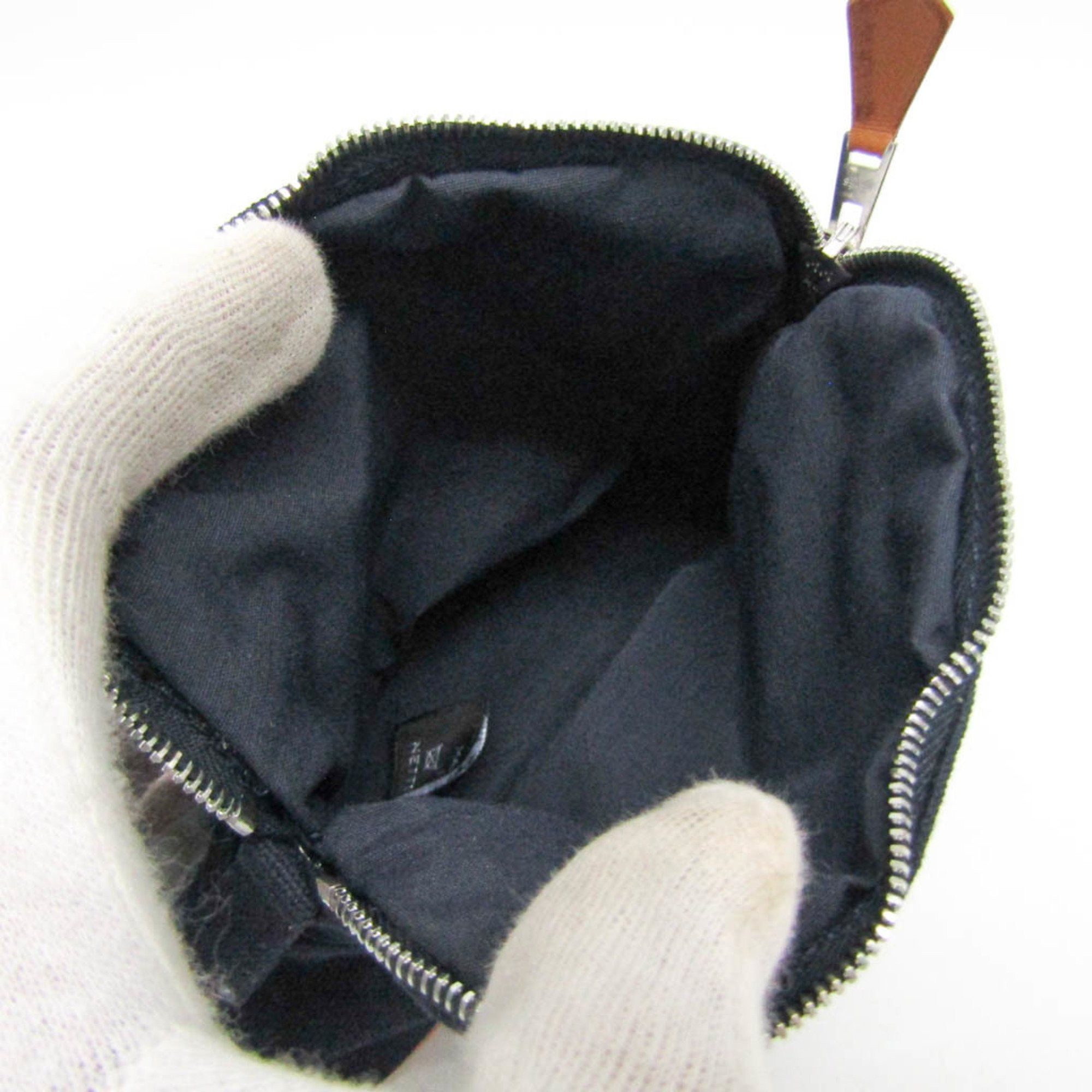 Hermes Hermes Bolide Mini Mini Women's Cotton,Leather Pouch Navy Size ONE SIZE - 3 Thumbnail