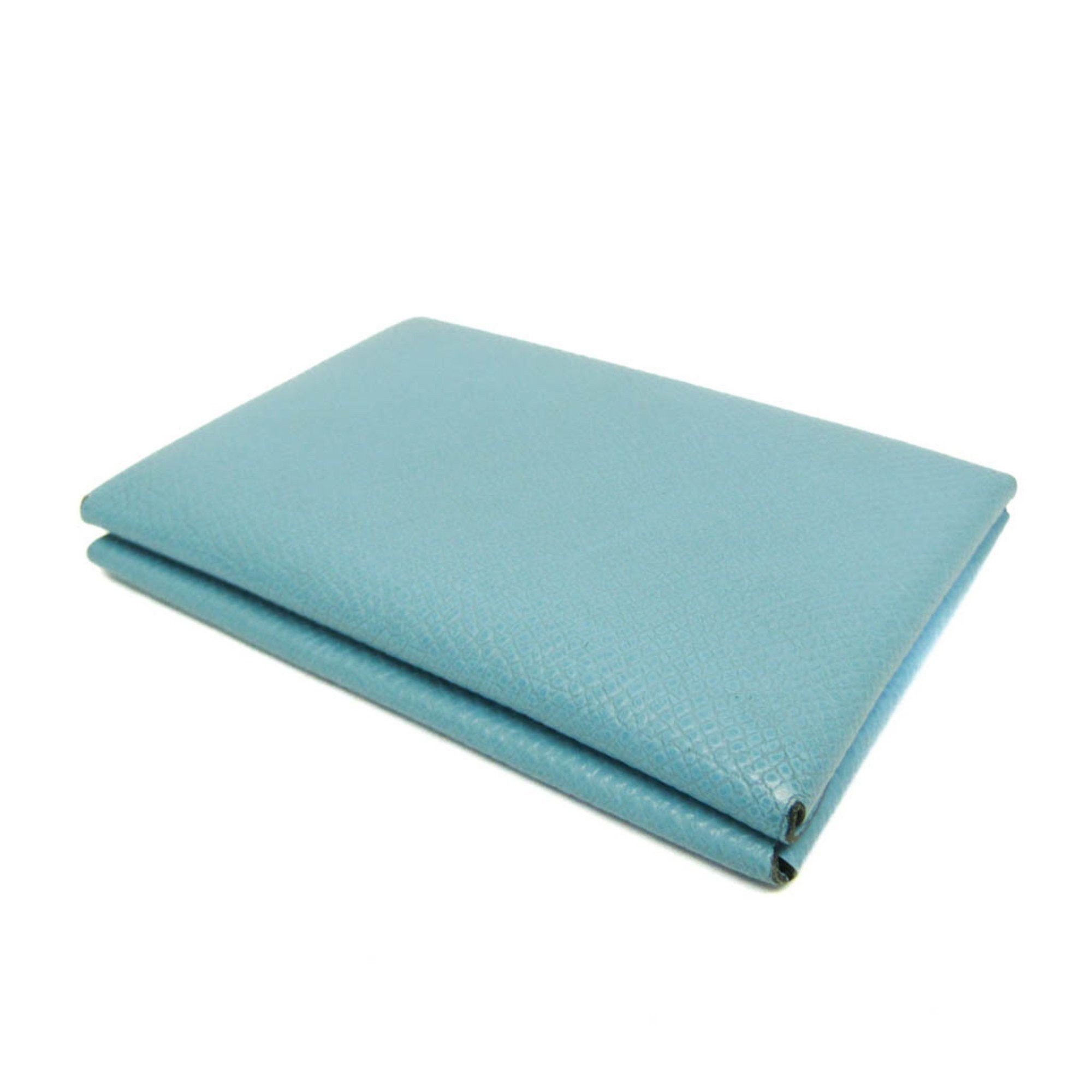 Hermes Hermes Calvi Duo Epsom Leather Card Case Light Blue Size ONE SIZE - 2 Thumbnail