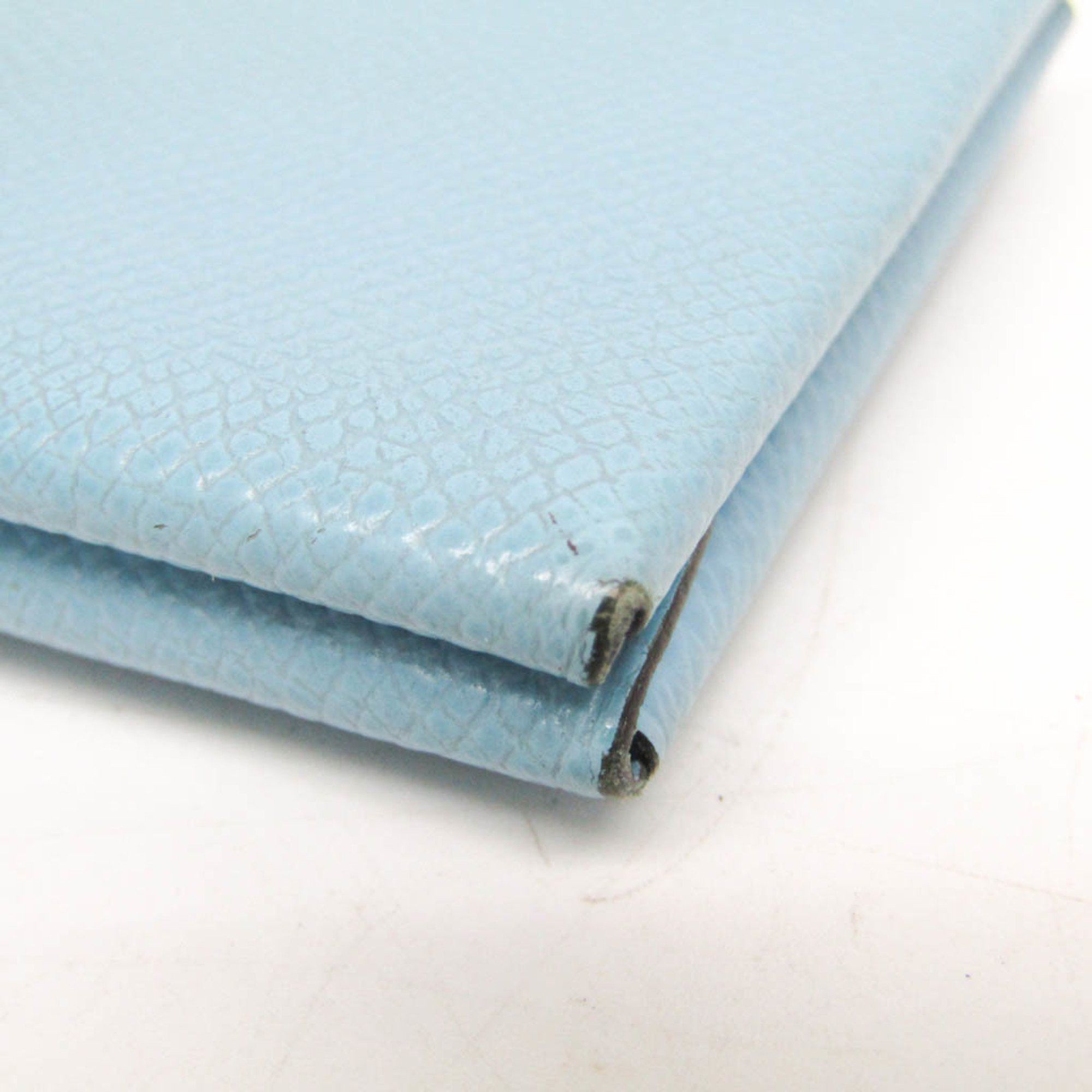 Hermes Hermes Calvi Duo Epsom Leather Card Case Light Blue Size ONE SIZE - 6 Thumbnail