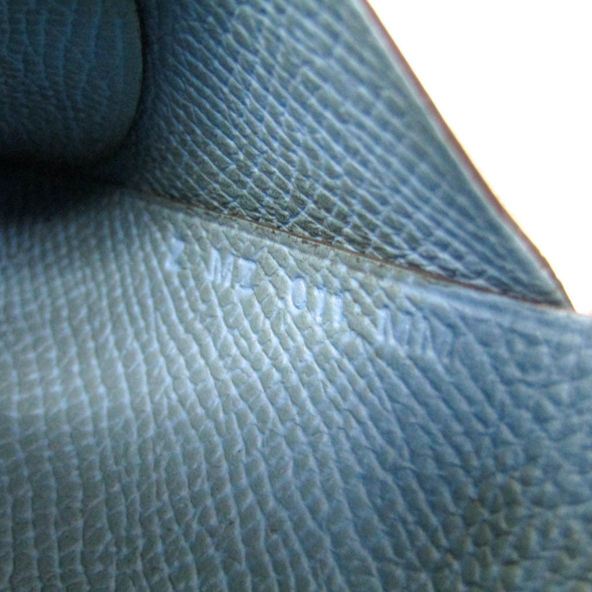 Hermes Hermes Calvi Duo Epsom Leather Card Case Light Blue Size ONE SIZE - 12 Thumbnail