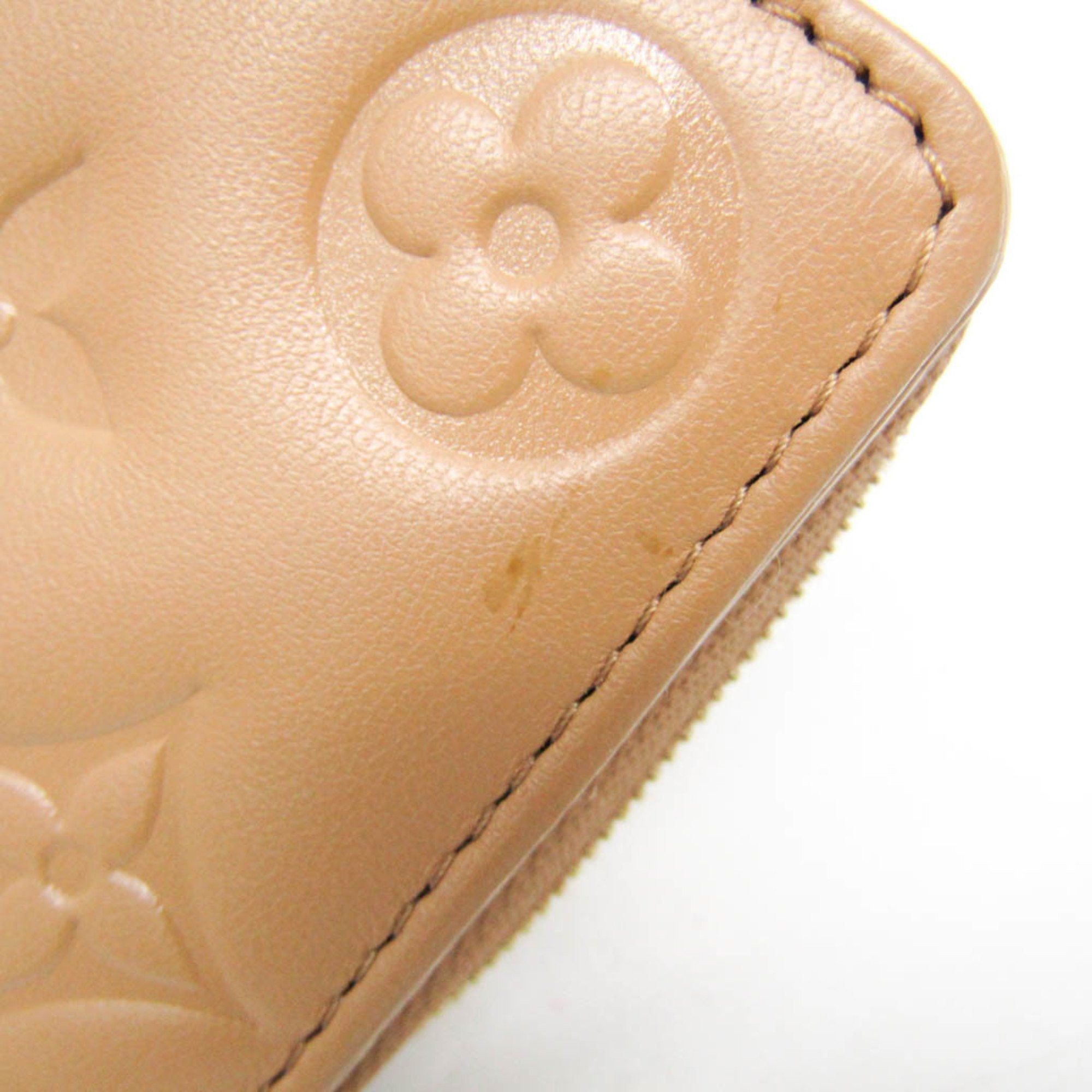 Louis Vuitton Louis Vuitton Monogram Embossed Lou Wallet M81673 Women's Lamb Leather Wallet (bi-fold) Camel Size ONE SIZE - 7 Thumbnail