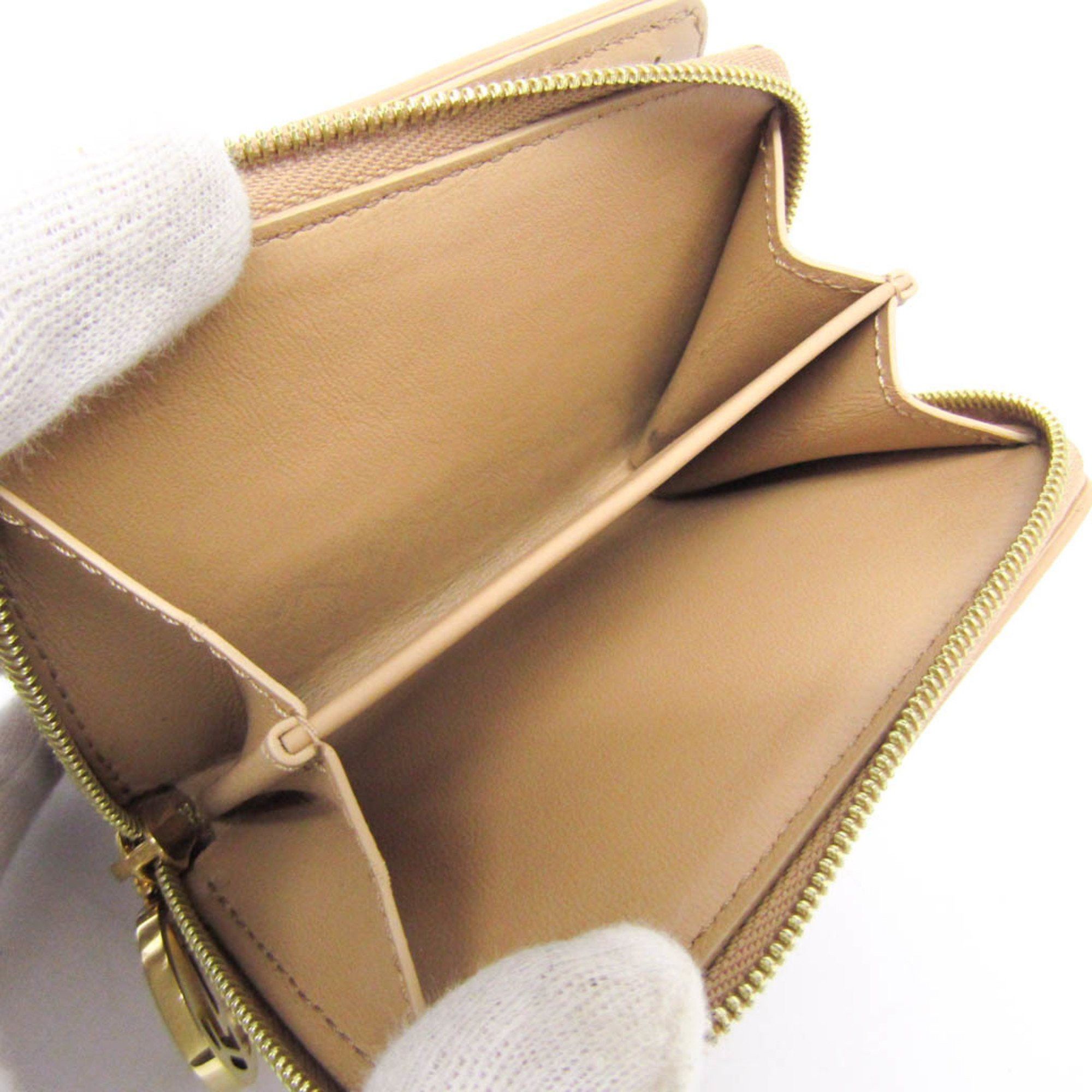 Louis Vuitton Louis Vuitton Monogram Embossed Lou Wallet M81673 Women's Lamb Leather Wallet (bi-fold) Camel Size ONE SIZE - 5 Thumbnail