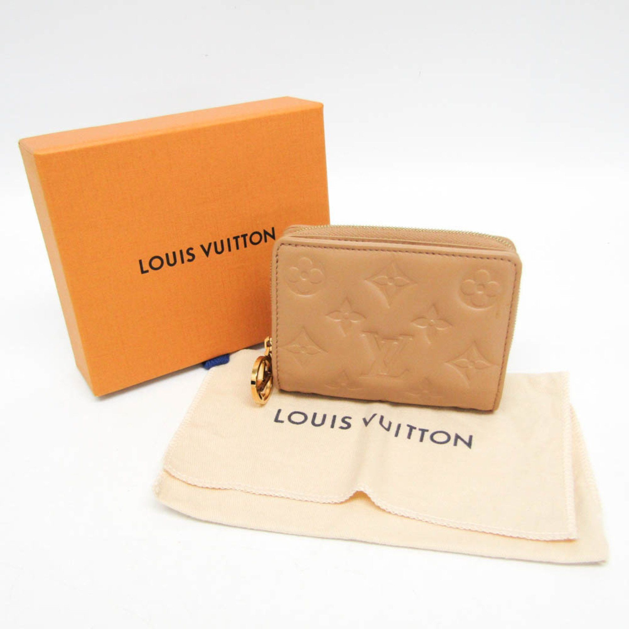 Louis Vuitton Louis Vuitton Monogram Embossed Lou Wallet M81673 Women's Lamb Leather Wallet (bi-fold) Camel Size ONE SIZE - 2 Thumbnail