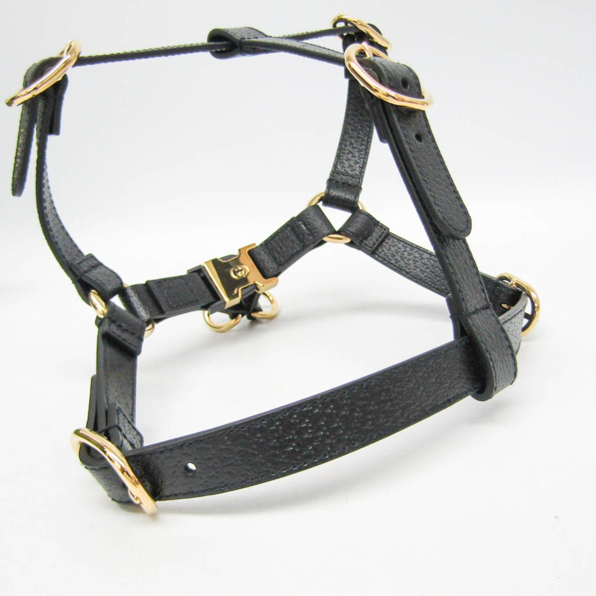 Gucci Gucci Interlocking G Pet Harness Size M 692963 Dog Harness Leather Black Size ONE SIZE - 4 Thumbnail
