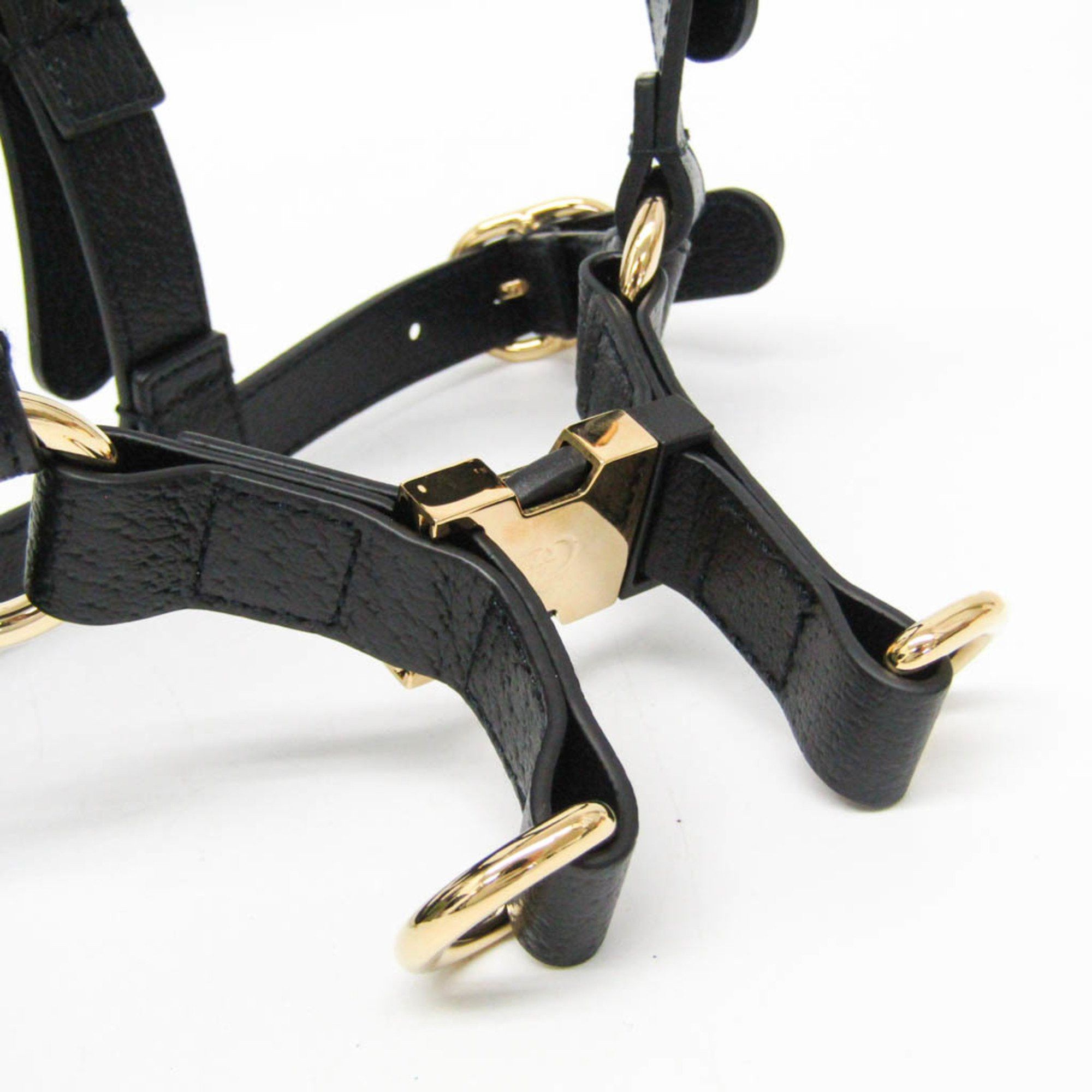 Gucci Gucci Interlocking G Pet Harness Size S 692963 Dog Harness Leather Black Size ONE SIZE - 5 Thumbnail