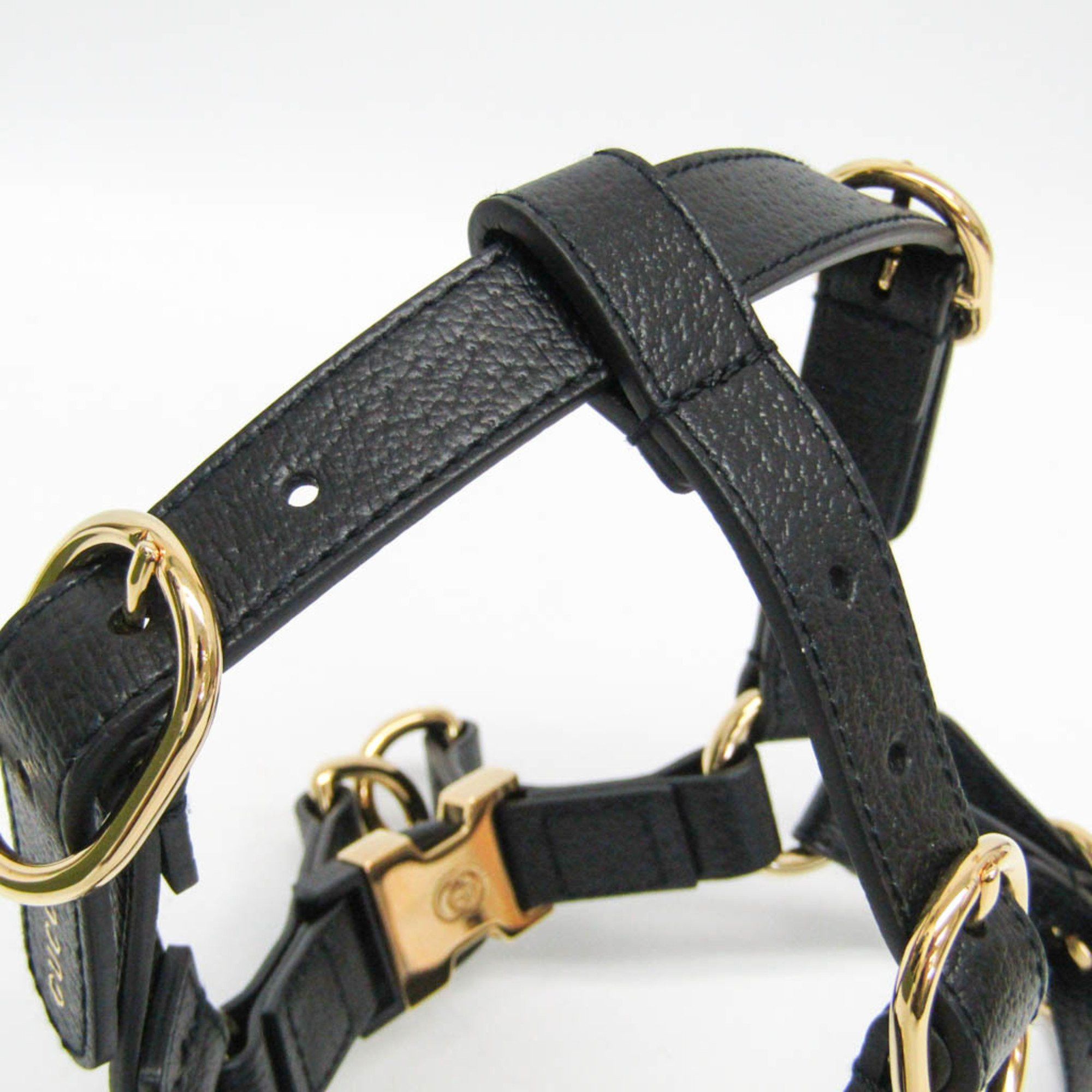 Gucci Gucci Interlocking G Pet Harness Size S 692963 Dog Harness Leather Black Size ONE SIZE - 3 Thumbnail