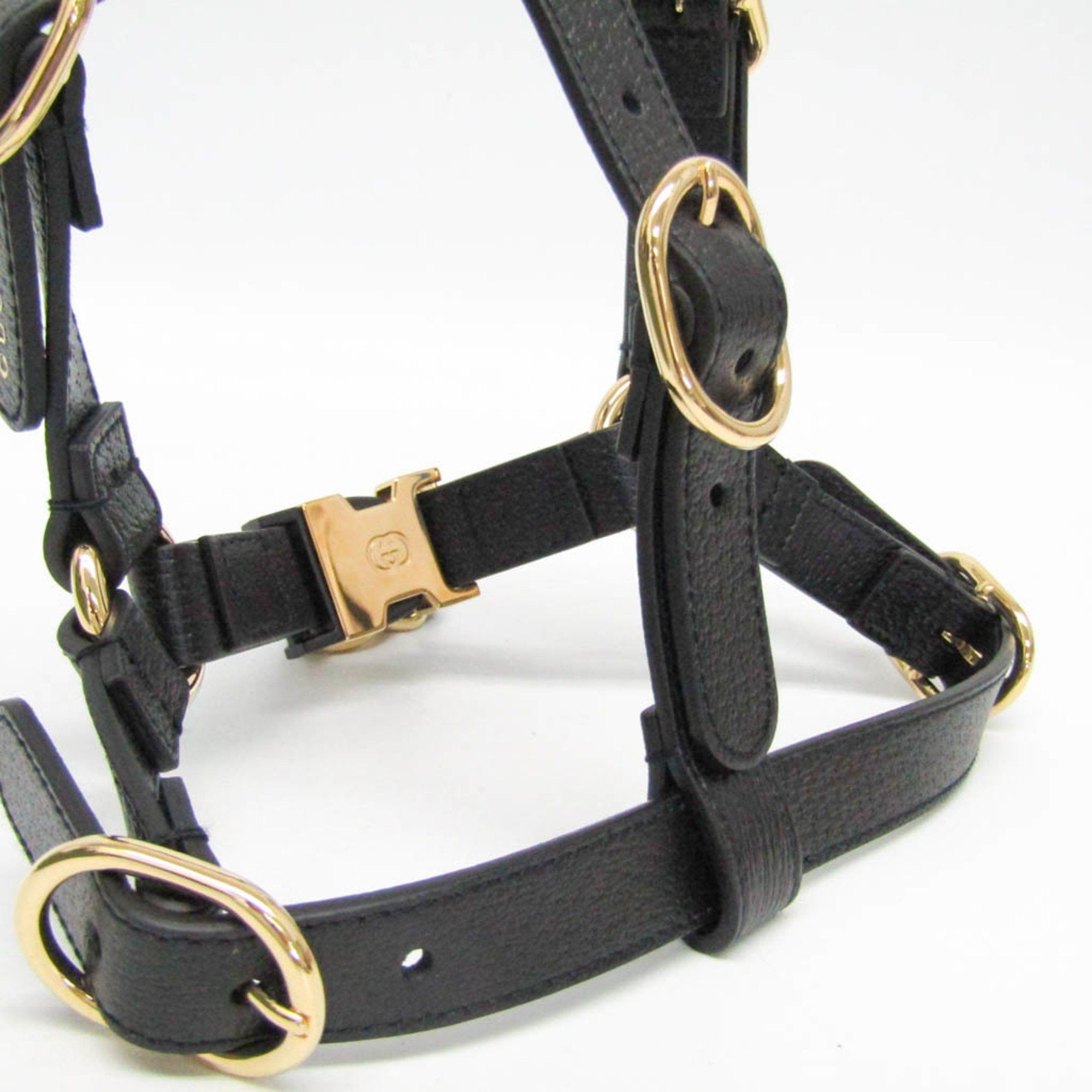 Gucci Gucci Interlocking G Pet Harness Size S 692963 Dog Harness Leather Black Size ONE SIZE - 4 Thumbnail