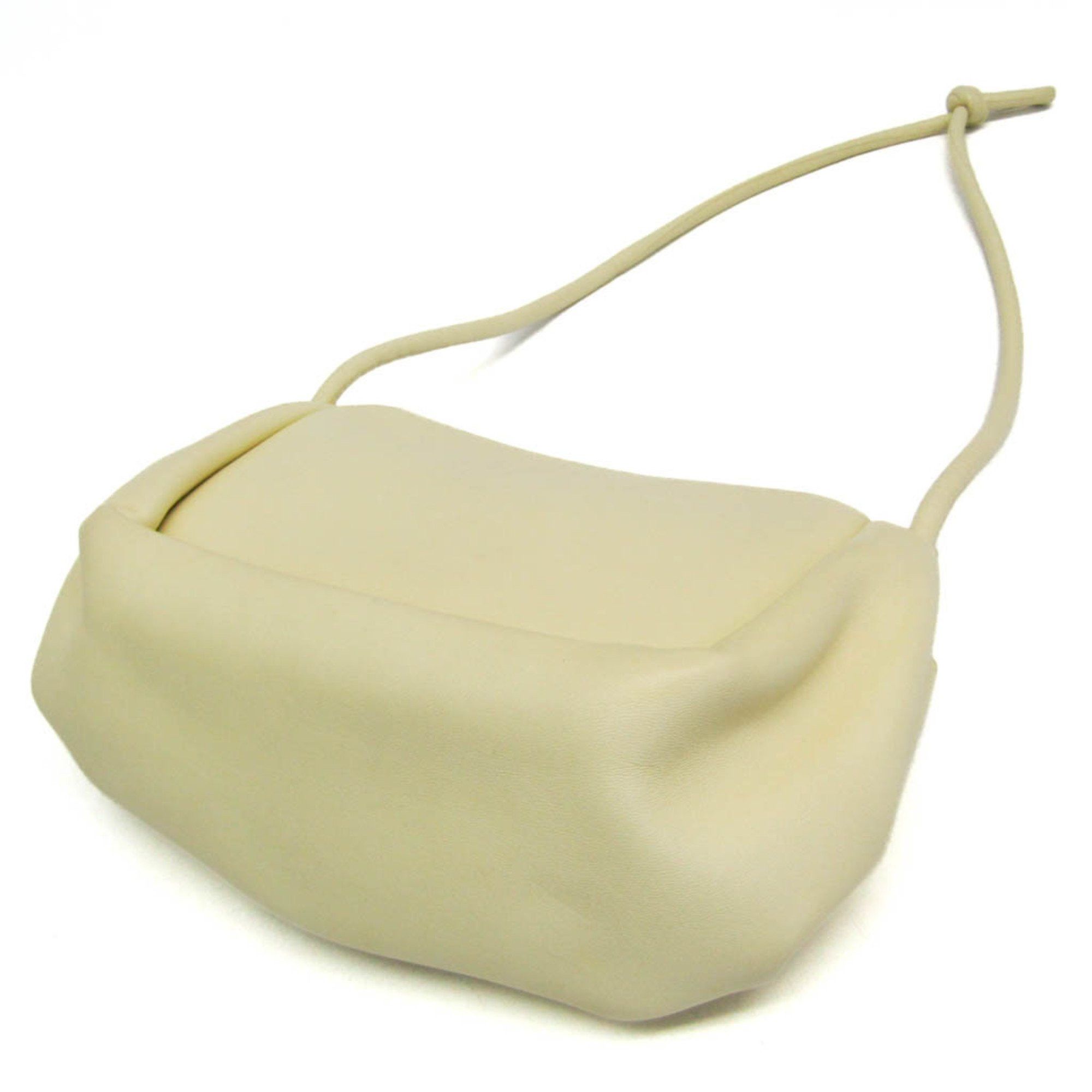 Bottega Veneta BEAK Women's Leather Shoulder Bag Cream