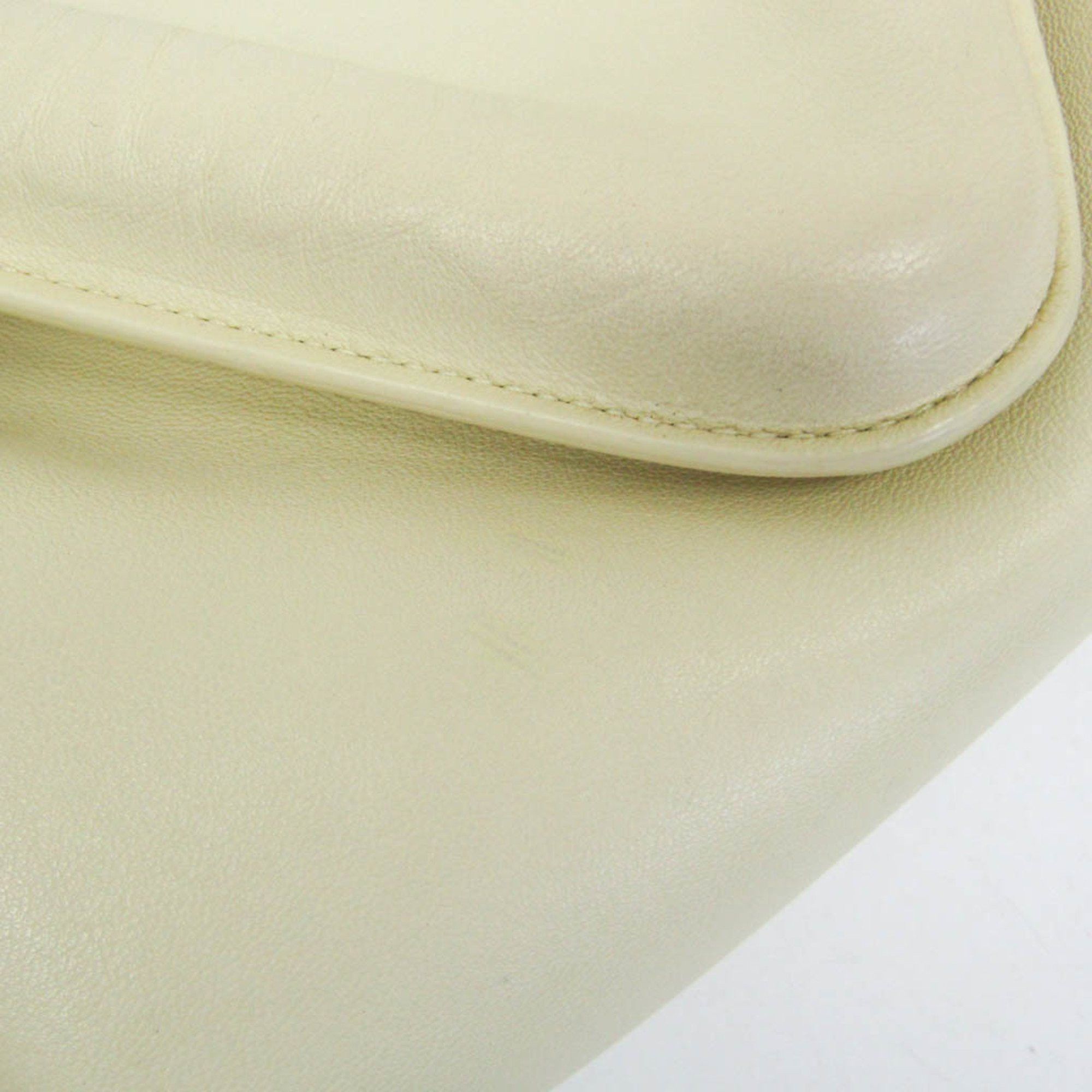Bottega Veneta BEAK Women's Leather Shoulder Bag Cream