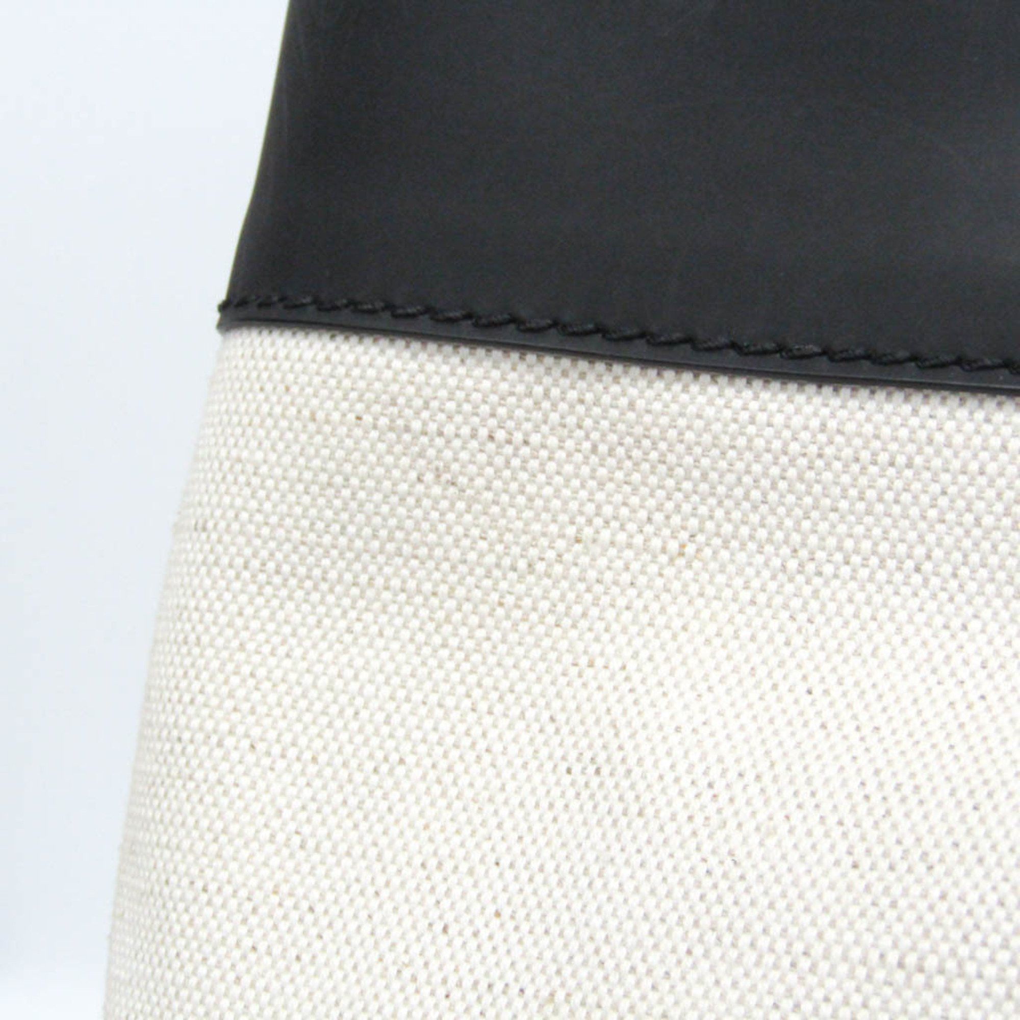 Balenciaga Balenciaga Navy Tote 374767 Women,Men Canvas,Leather Tote Bag Black,Off-white Size ONE SIZE - 13 Thumbnail