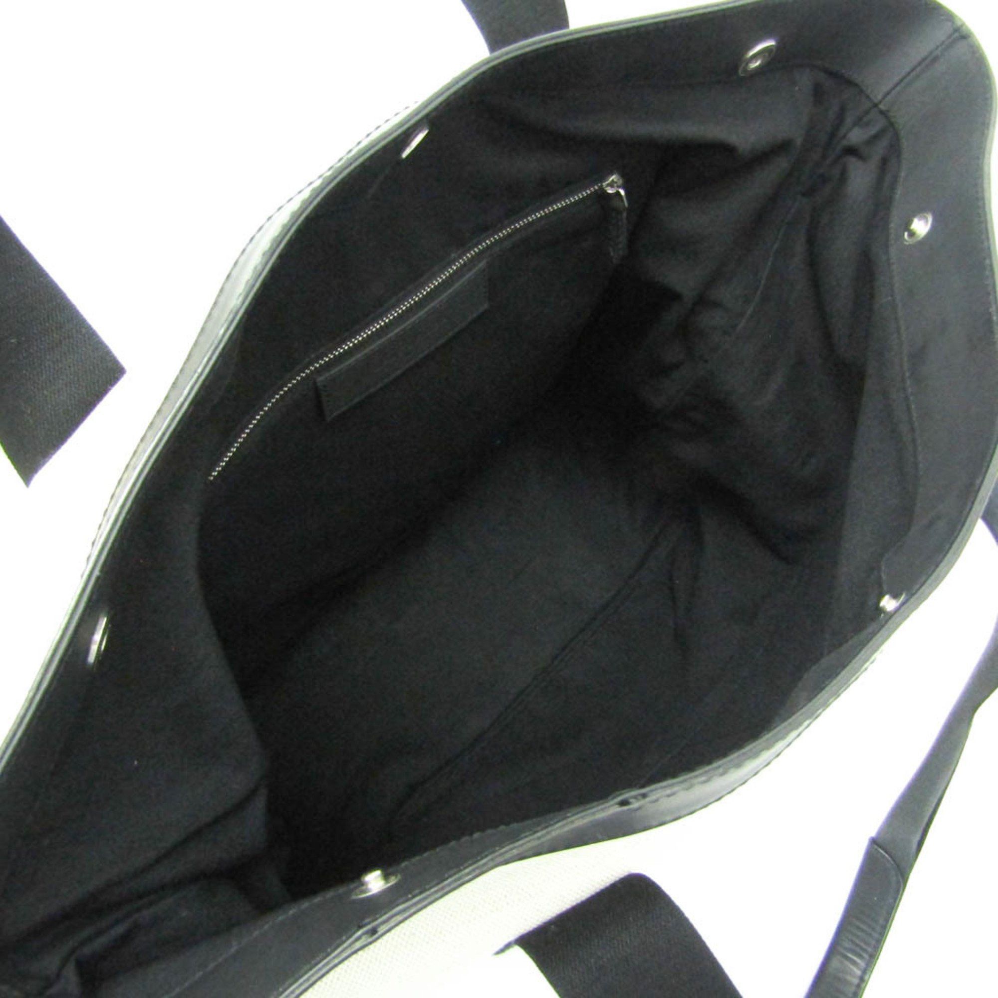 Balenciaga Balenciaga Navy Tote 374767 Women,Men Canvas,Leather Tote Bag Black,Off-white Size ONE SIZE - 3 Thumbnail