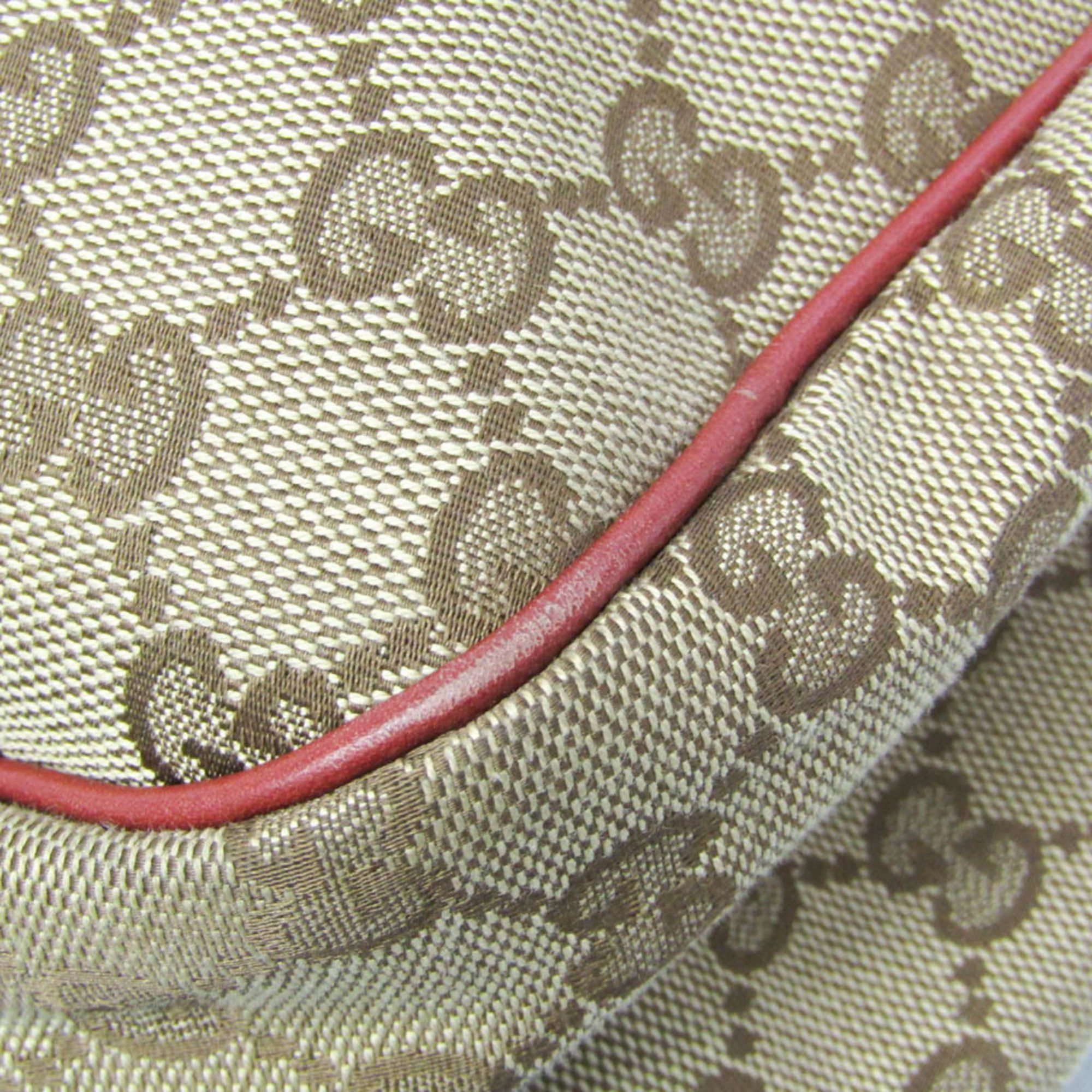 Gucci Gucci Sukey 296834 Women's GG Canvas,Leather Shoulder Bag Beige,Red Brown Size ONE SIZE - 5 Thumbnail