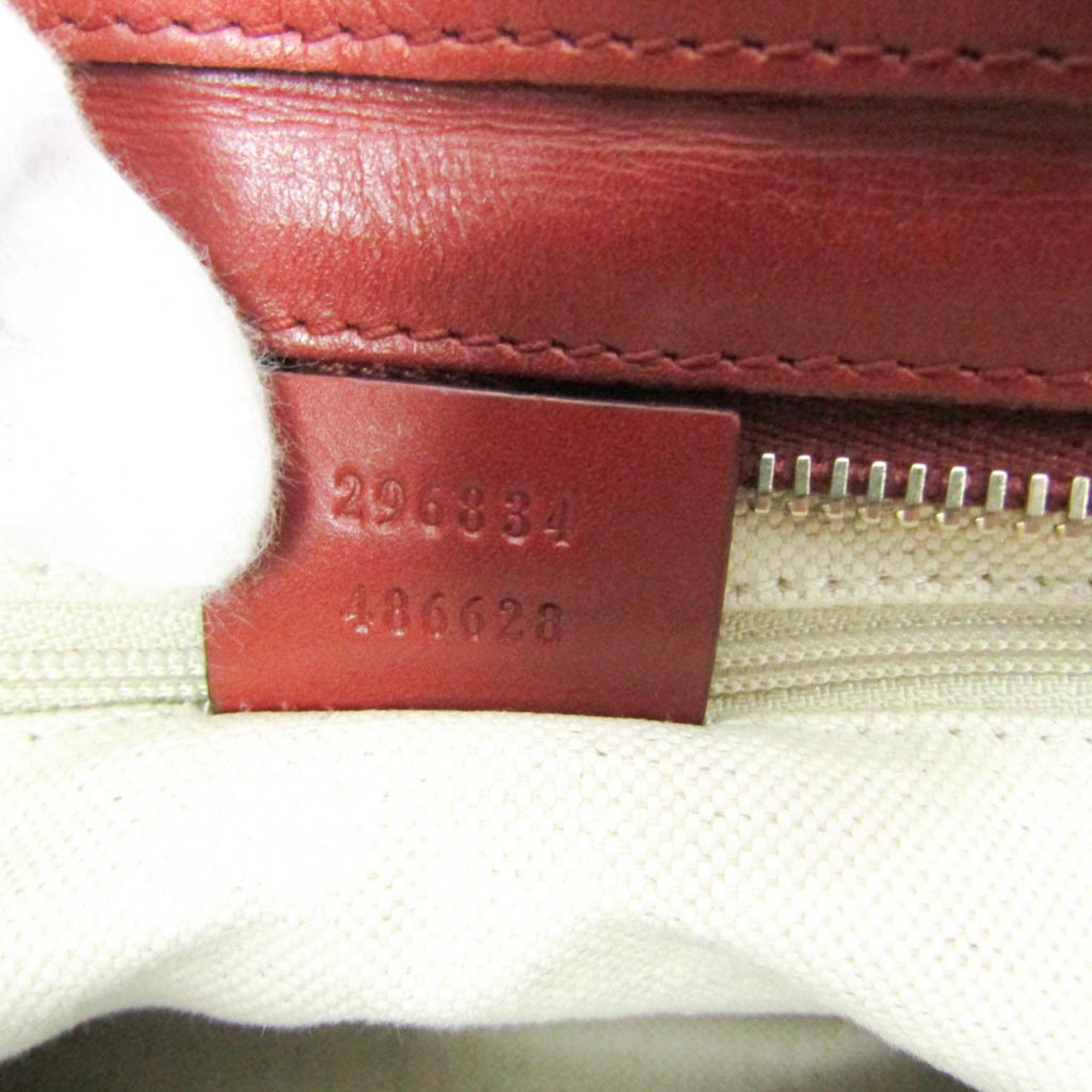 Gucci Gucci Sukey 296834 Women's GG Canvas,Leather Shoulder Bag Beige,Red Brown Size ONE SIZE - 15 Thumbnail