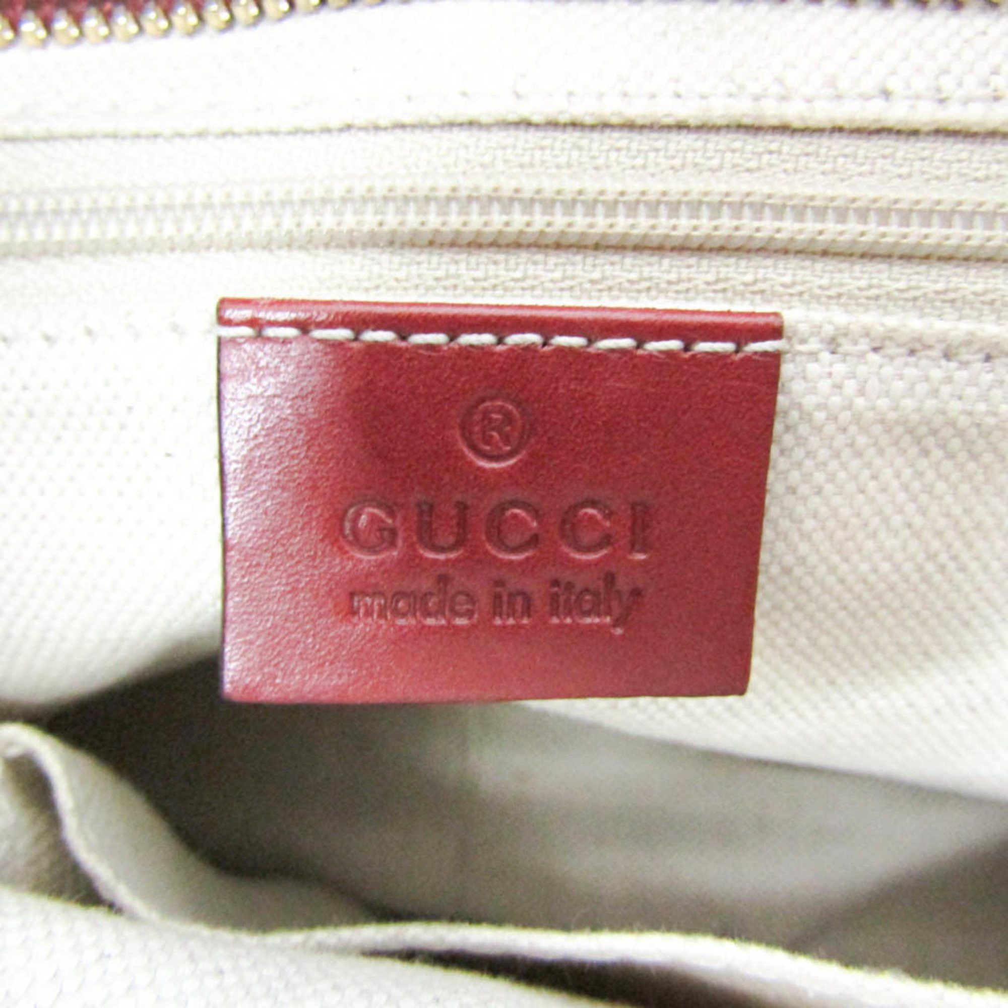 Gucci Gucci Sukey 296834 Women's GG Canvas,Leather Shoulder Bag Beige,Red Brown Size ONE SIZE - 14 Thumbnail