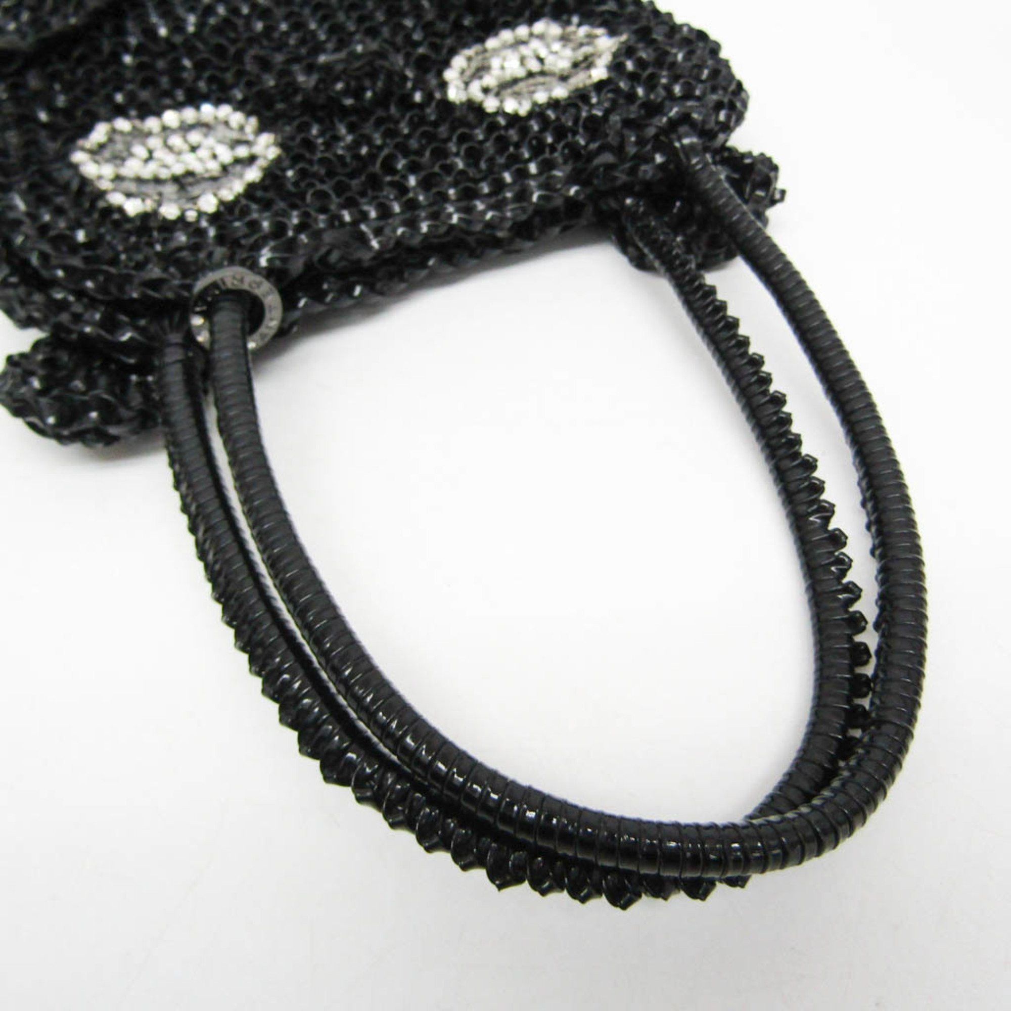 ANTEPRIMA Anteprima Animal Owl Women's Wire,Rhinestone Handbag Black,Clear Size ONE SIZE - 6 Thumbnail