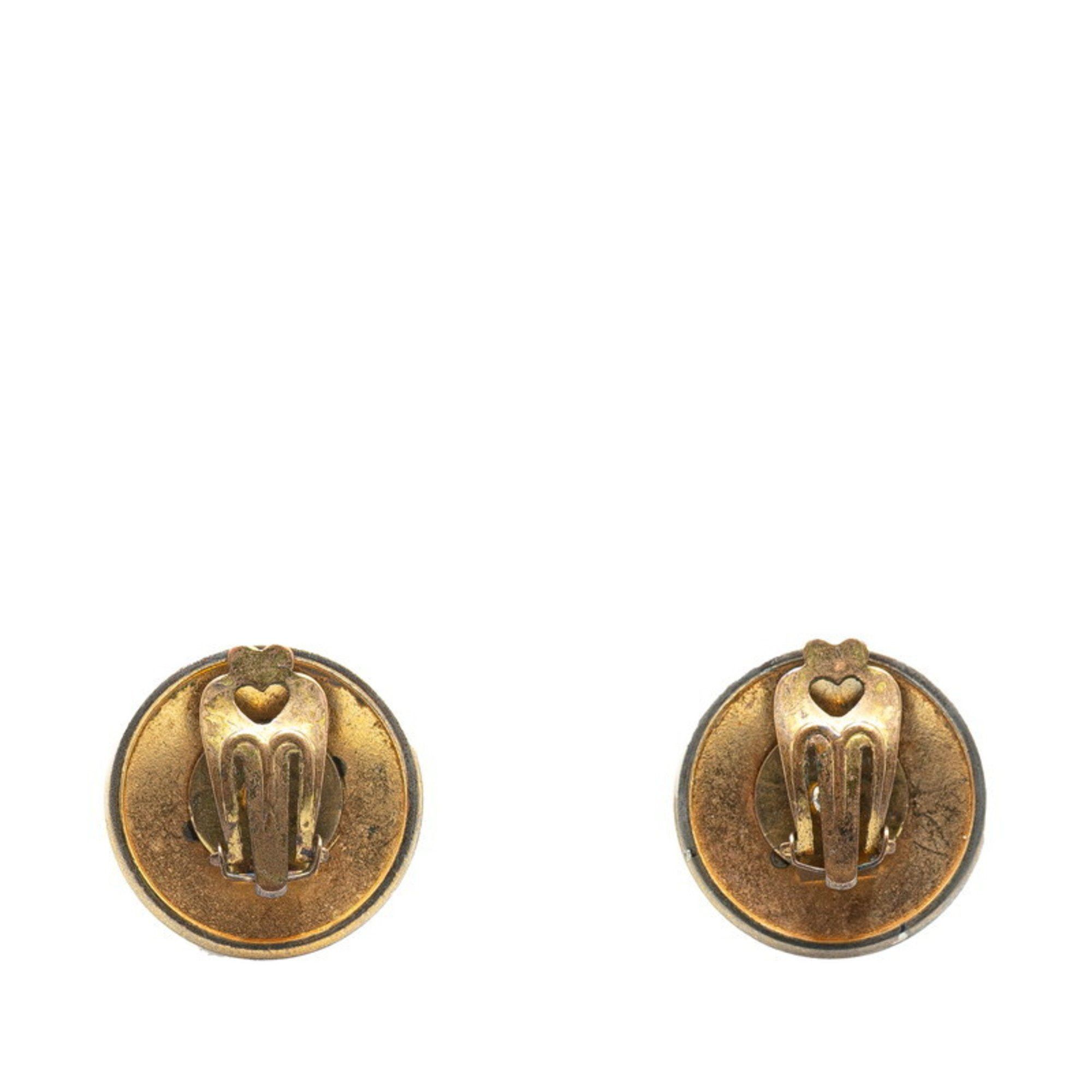 Hermes Hermes Trumpet Ribbon Motif Earrings Gold Plated Women's HERMES Size ONE SIZE - 2 Thumbnail