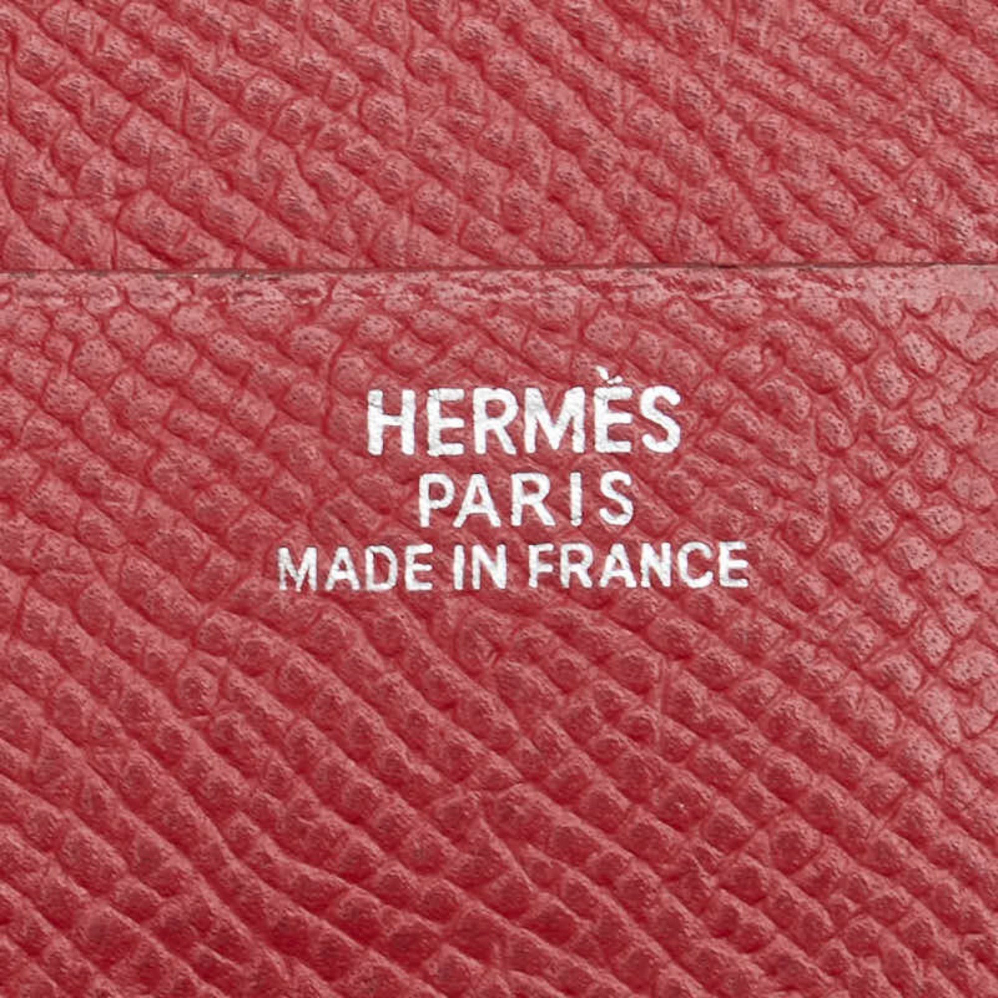 Hermes Notebook Cover Wine Red Grenemouche Women's HERMES