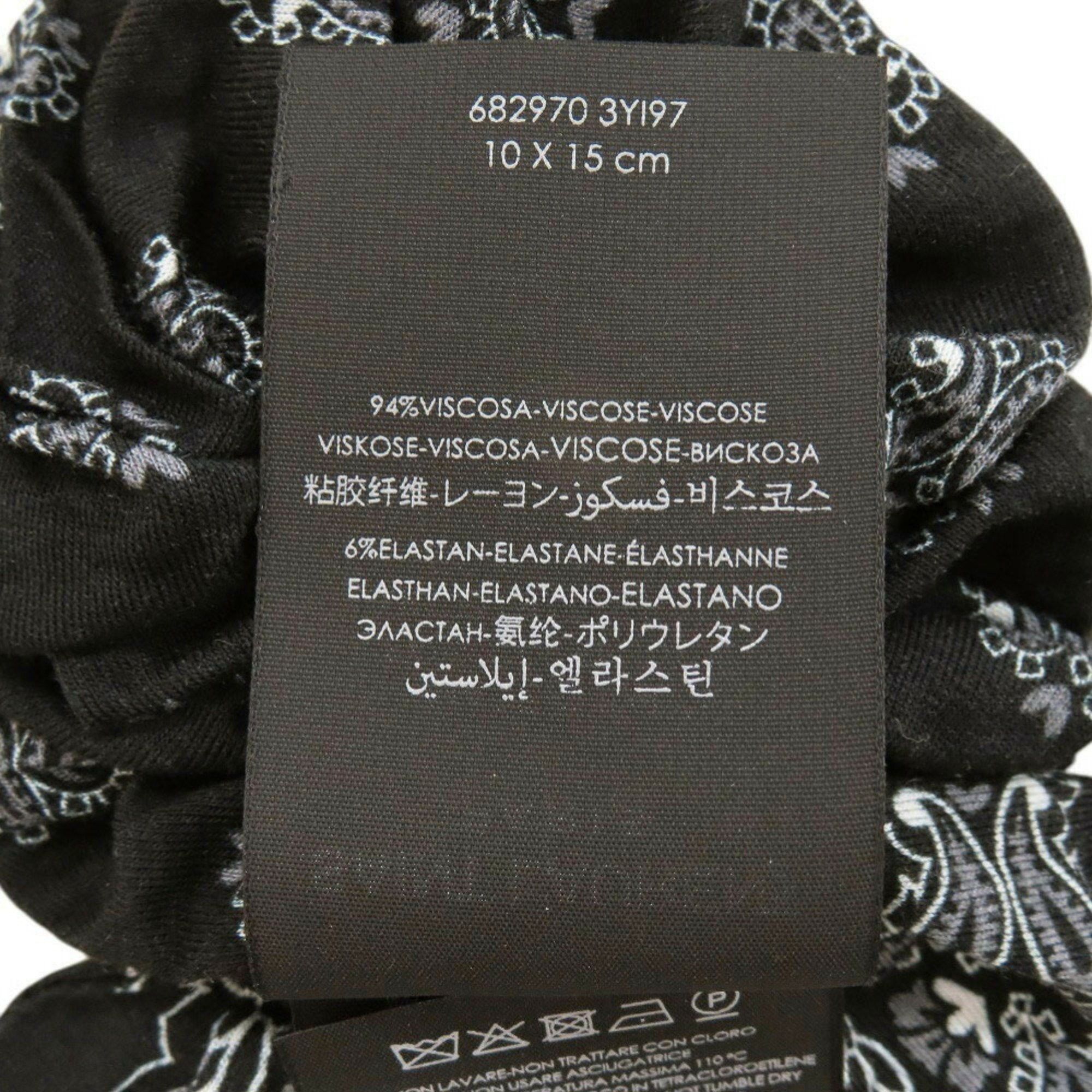 Yves Saint Laurent Yves Saint Laurent Saint Laurent Paris Rayon Polyurethane Black Scrunchie Hair 0443SAINT LAURENT PARIS Size ONE SIZE - 6 Thumbnail