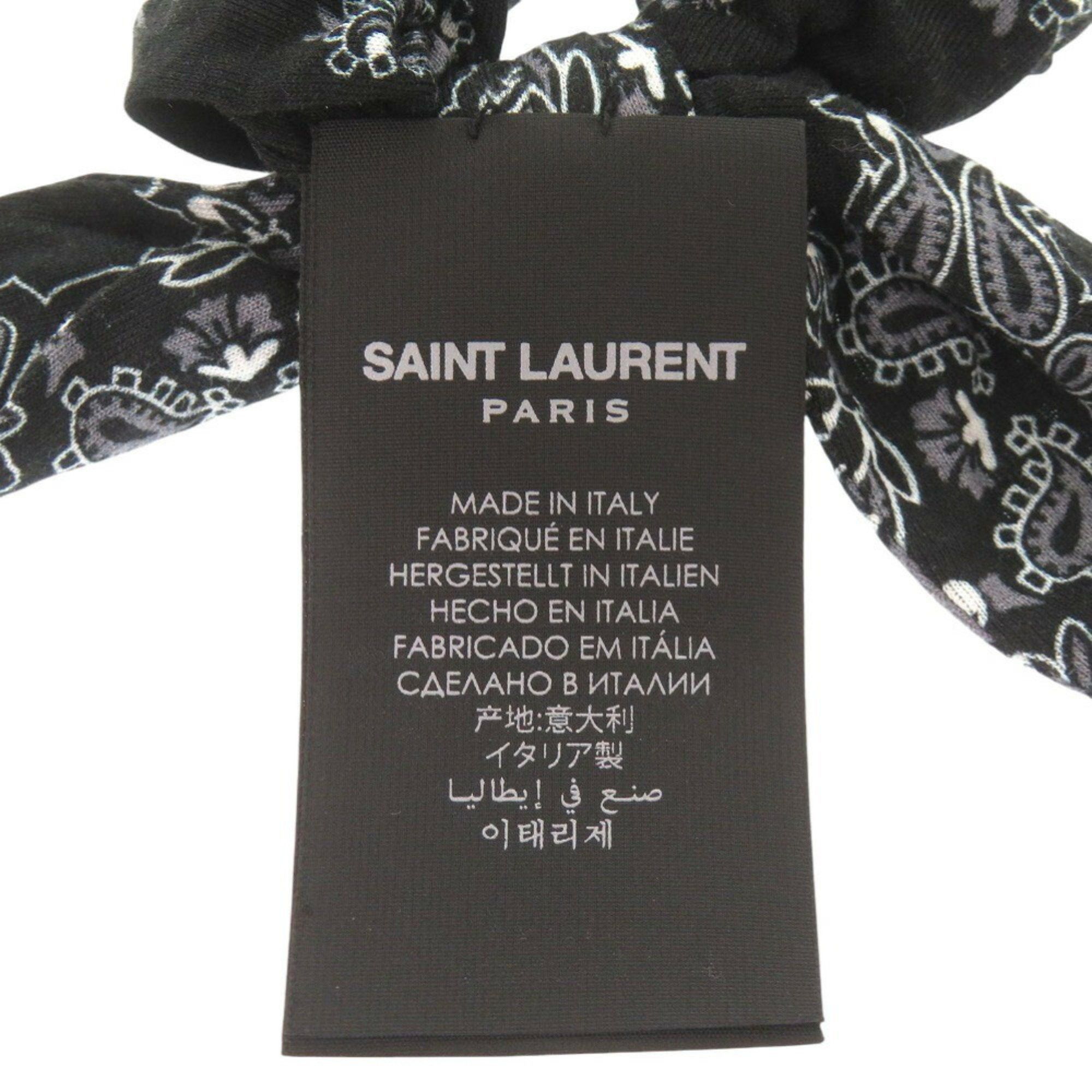 Yves Saint Laurent Yves Saint Laurent Saint Laurent Paris Rayon Polyurethane Black Scrunchie Hair 0443SAINT LAURENT PARIS Size ONE SIZE - 5 Thumbnail