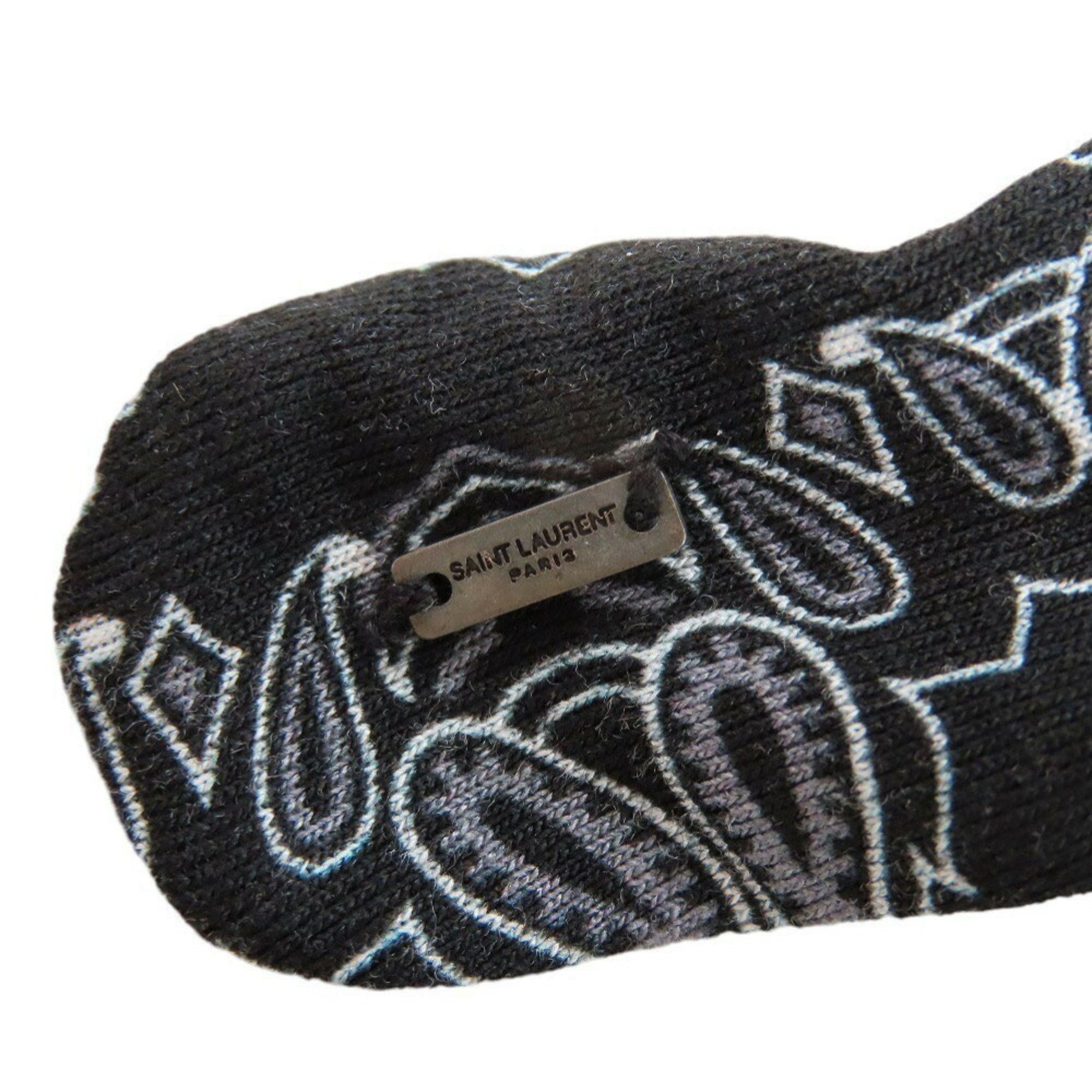 Yves Saint Laurent Yves Saint Laurent Saint Laurent Paris Rayon Polyurethane Black Scrunchie Hair 0443SAINT LAURENT PARIS Size ONE SIZE - 7 Thumbnail
