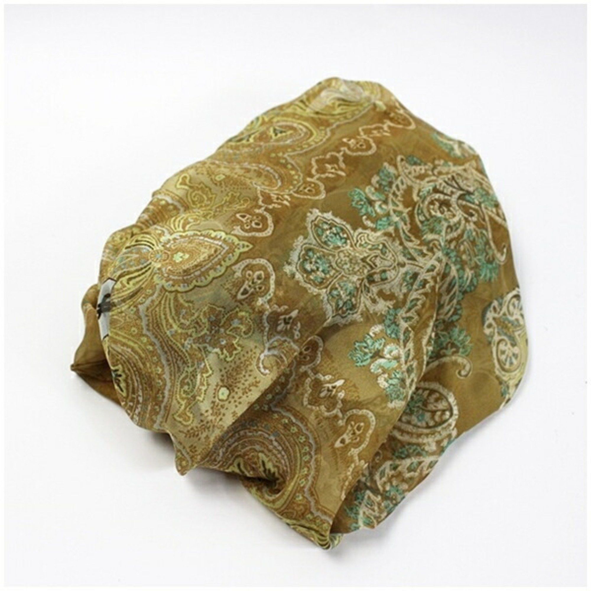Yves Saint Laurent Yves Saint Laurent Silk Large Scarf Muffler Beige YVES SAINT LAURENT Women's Size ONE SIZE - 6 Thumbnail
