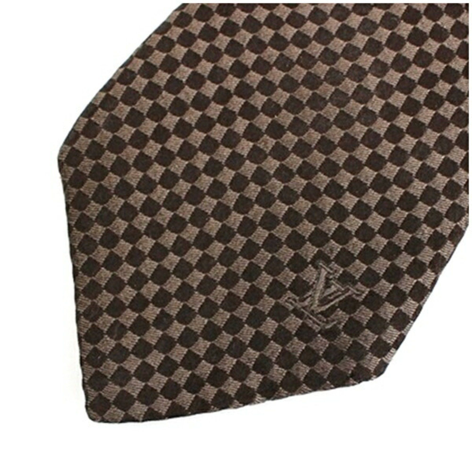 Louis Vuitton Louis Vuitton Silk Tie Damier Pattern LOUIS VUITTON Men's Size ONE SIZE - 3 Thumbnail