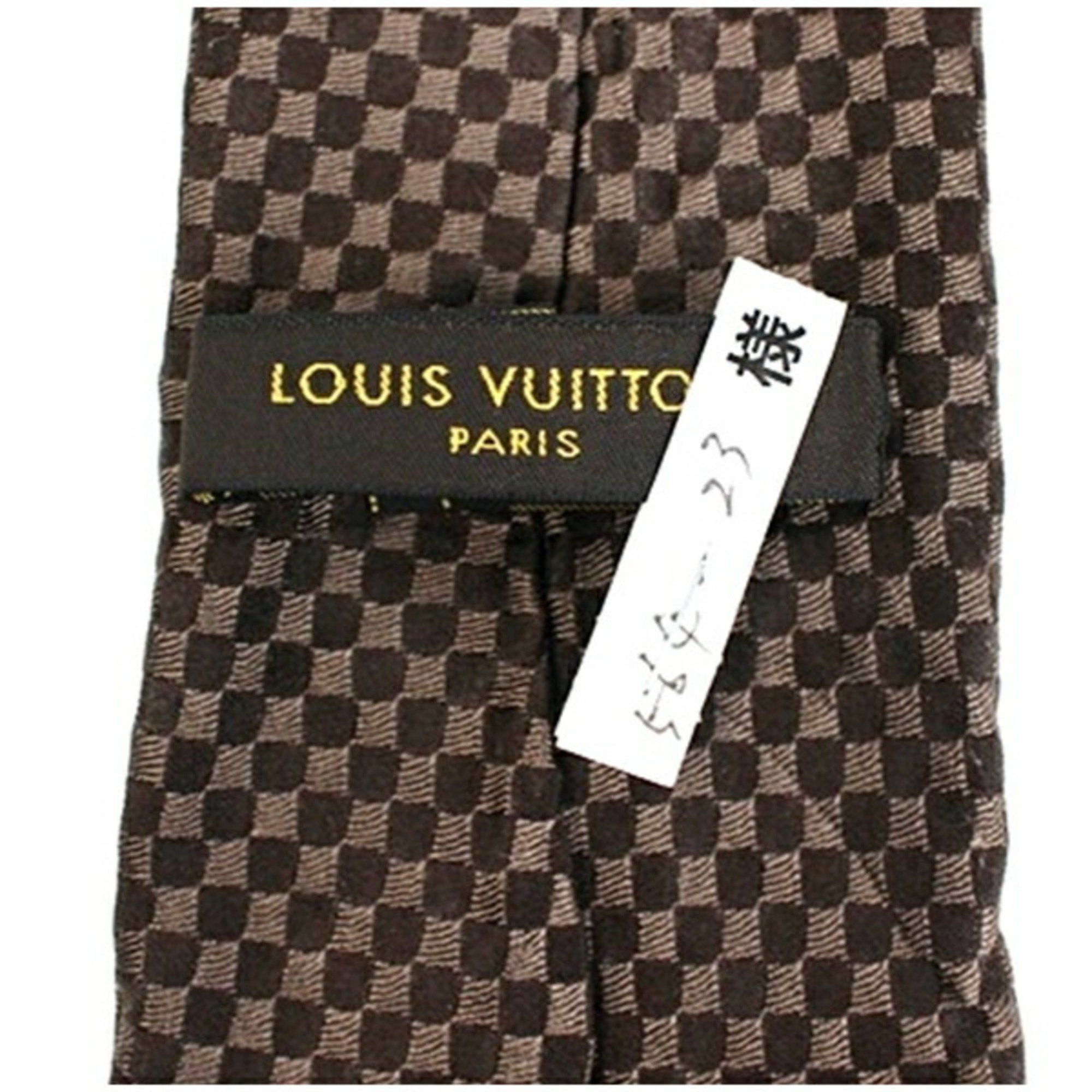 Louis Vuitton Louis Vuitton Silk Tie Damier Pattern LOUIS VUITTON Men's Size ONE SIZE - 4 Thumbnail