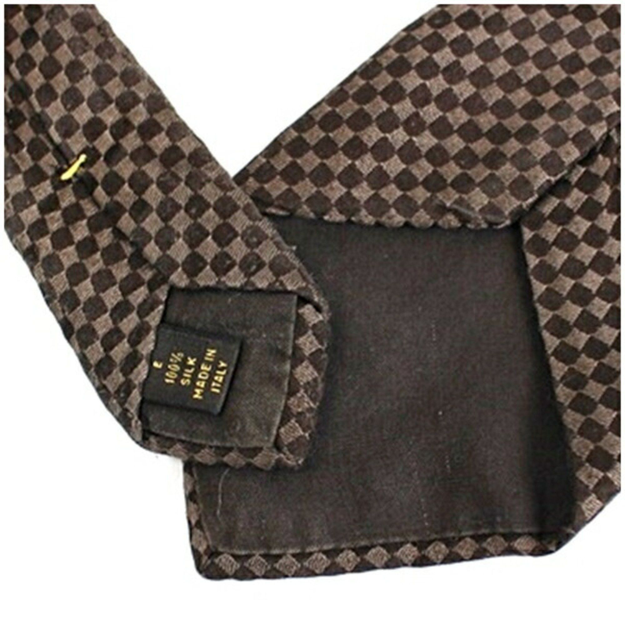 Louis Vuitton Louis Vuitton Silk Tie Damier Pattern LOUIS VUITTON Men's Size ONE SIZE - 5 Thumbnail