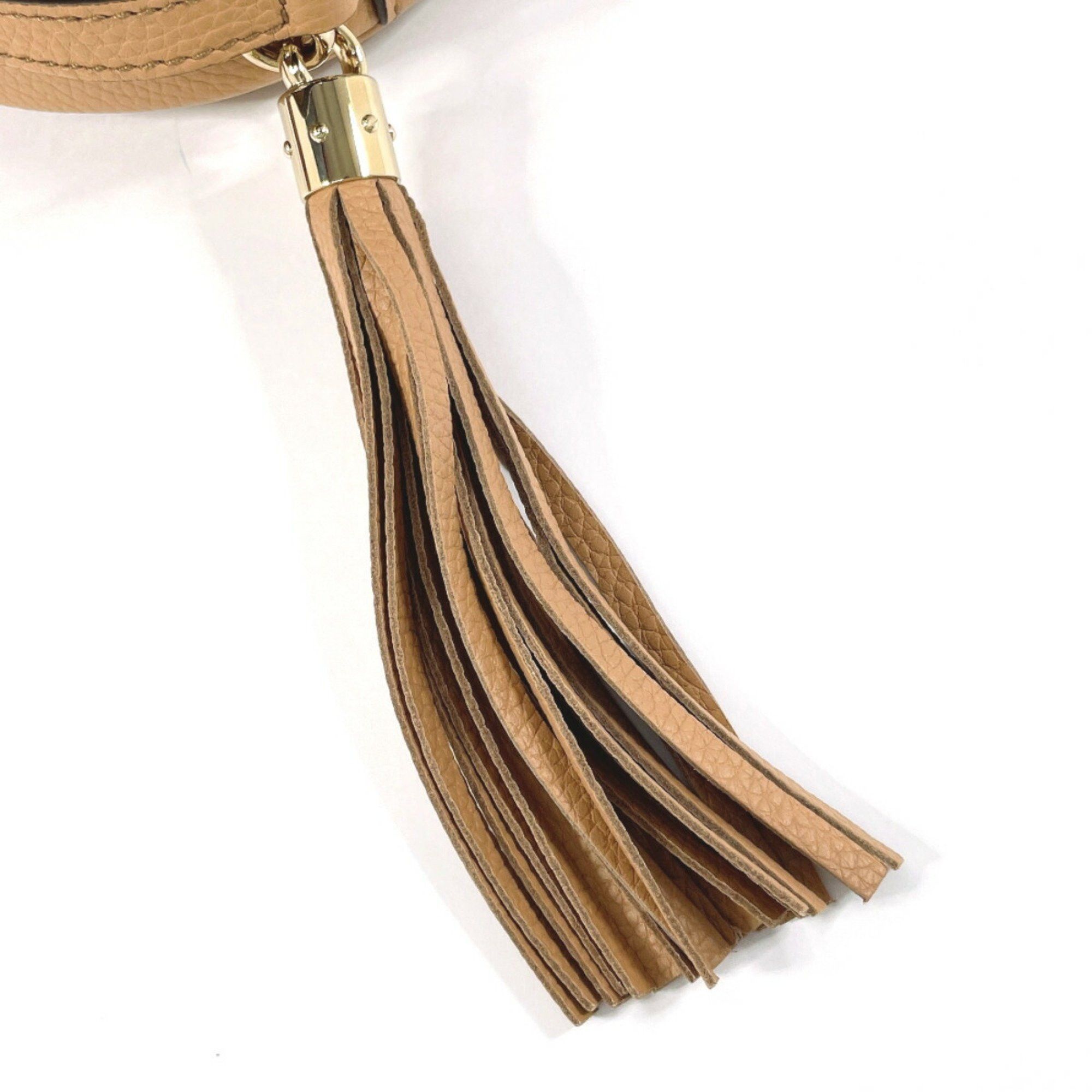 GUCCI Soho 747779 Shoulder Bag Leather Beige Women's S5038461