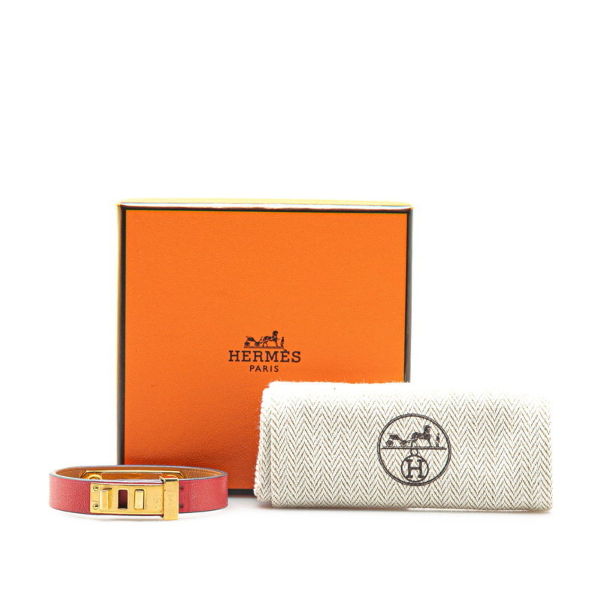 Hermes Hermes Asdukur T2 Bracelet Red Swift Plated Women's HERMES Size ONE SIZE - 9 Thumbnail