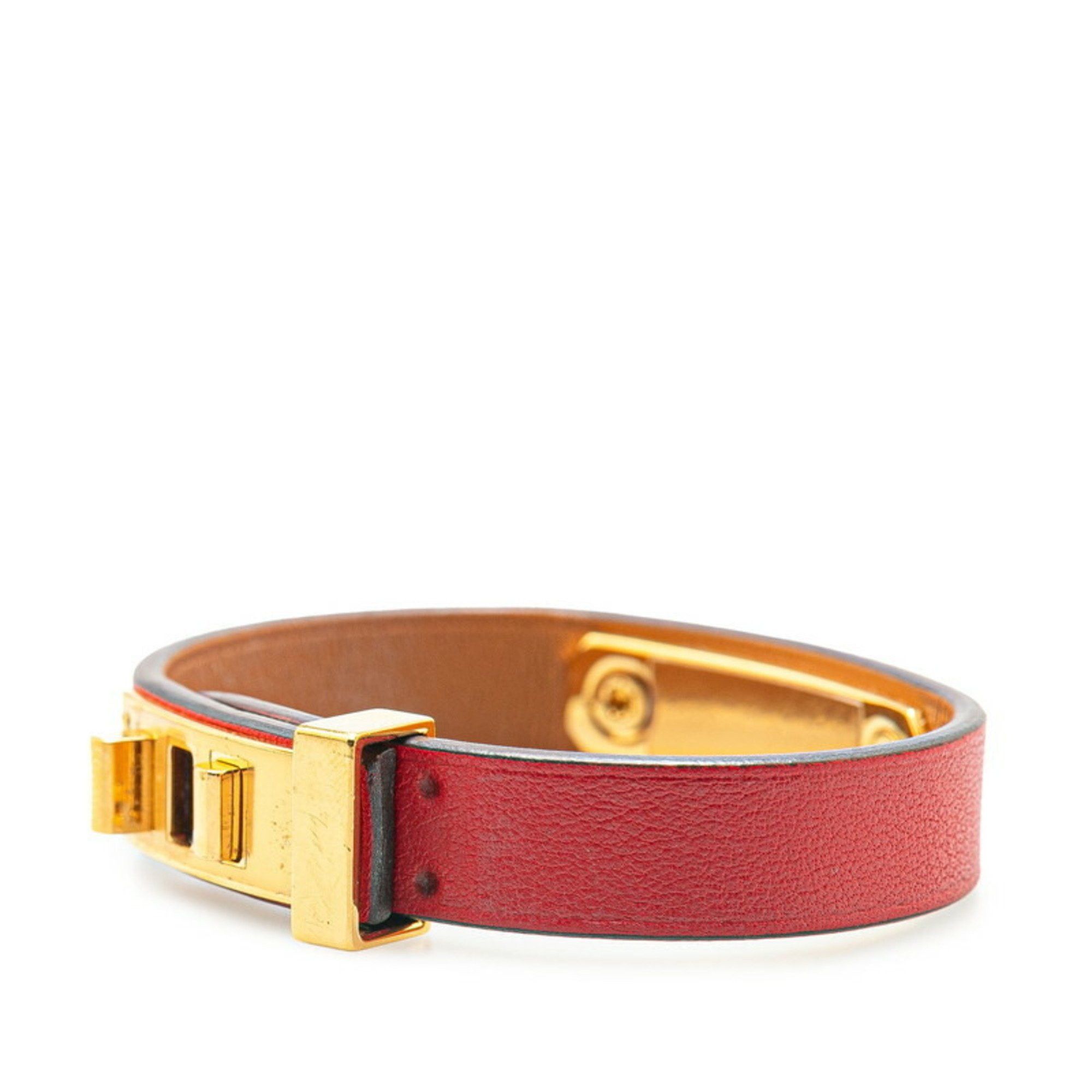 Hermes Hermes Asdukur T2 Bracelet Red Swift Plated Women's HERMES Size ONE SIZE - 2 Thumbnail