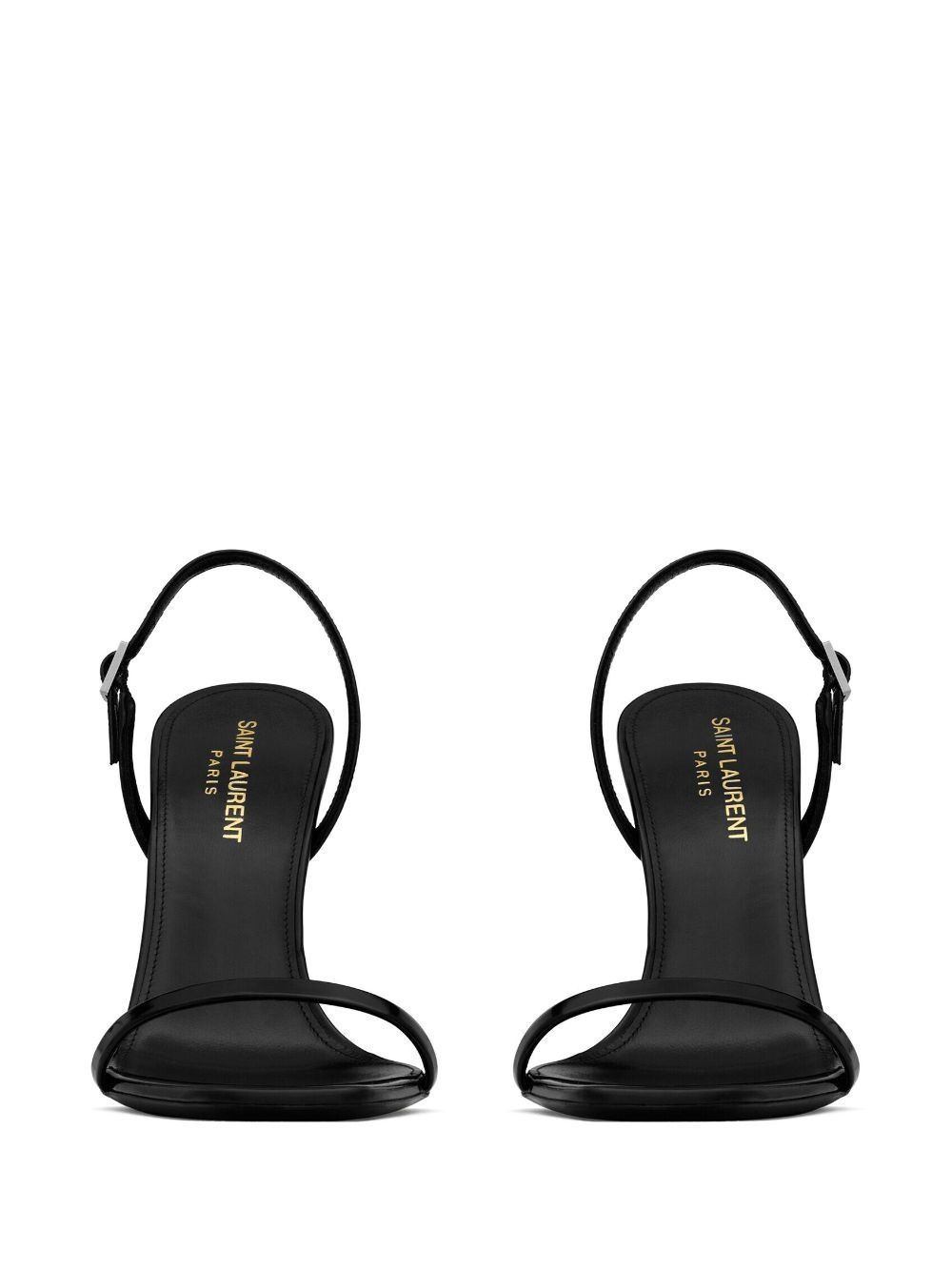 Saint Laurent Paris Opyum 110mm slingback sandals in glazed leather Size US 11 / IT 41 - 3 Thumbnail
