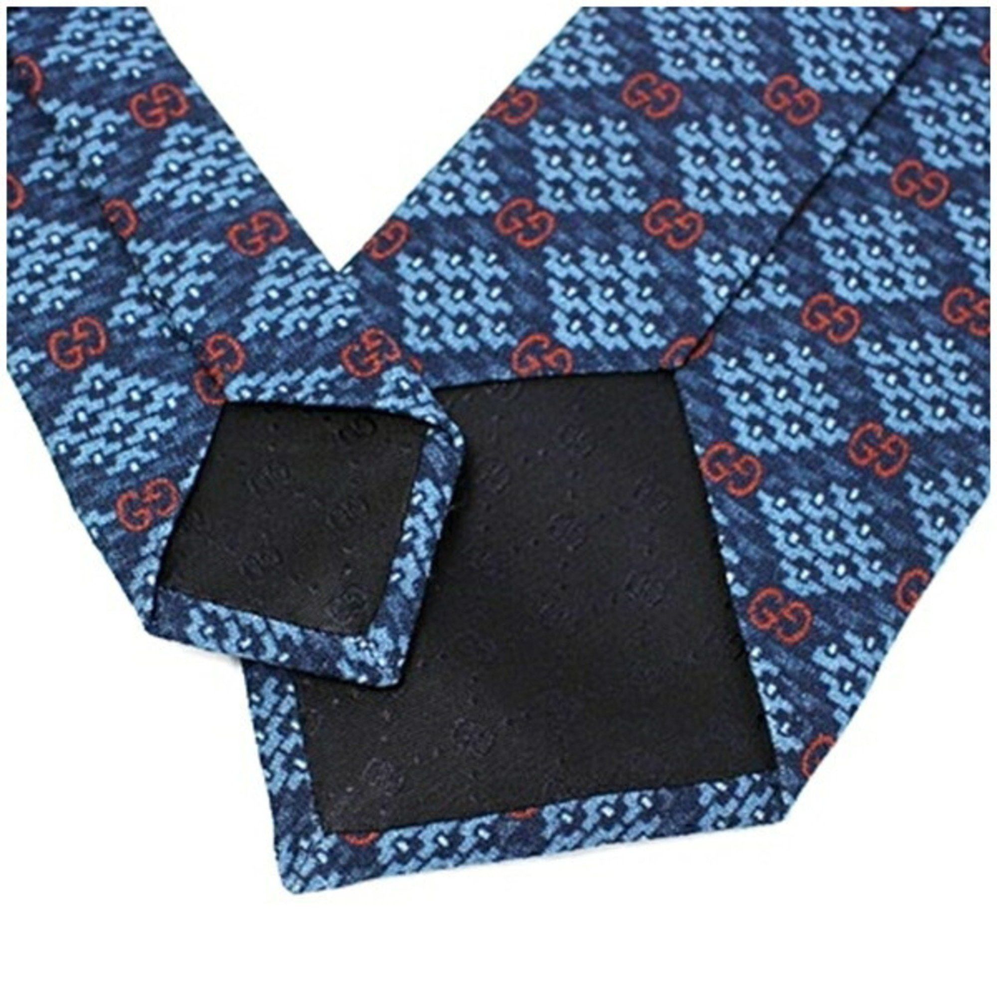 Gucci Gucci Rayon Necktie, Unused, GG Pattern, GUCCI 633992, Men's, Slim Fit Size ONE SIZE - 6 Thumbnail
