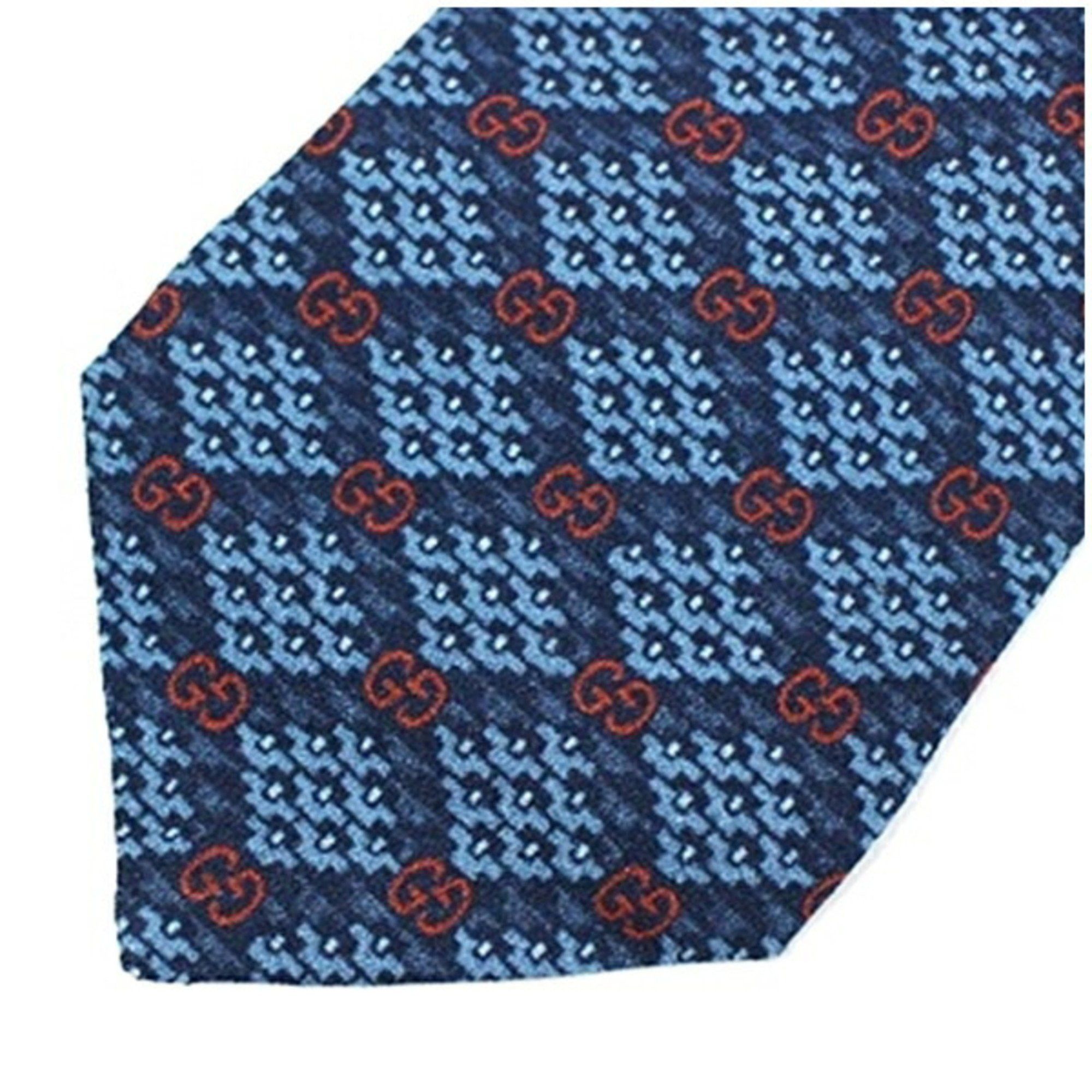 Gucci Gucci Rayon Necktie, Unused, GG Pattern, GUCCI 633992, Men's, Slim Fit Size ONE SIZE - 4 Thumbnail