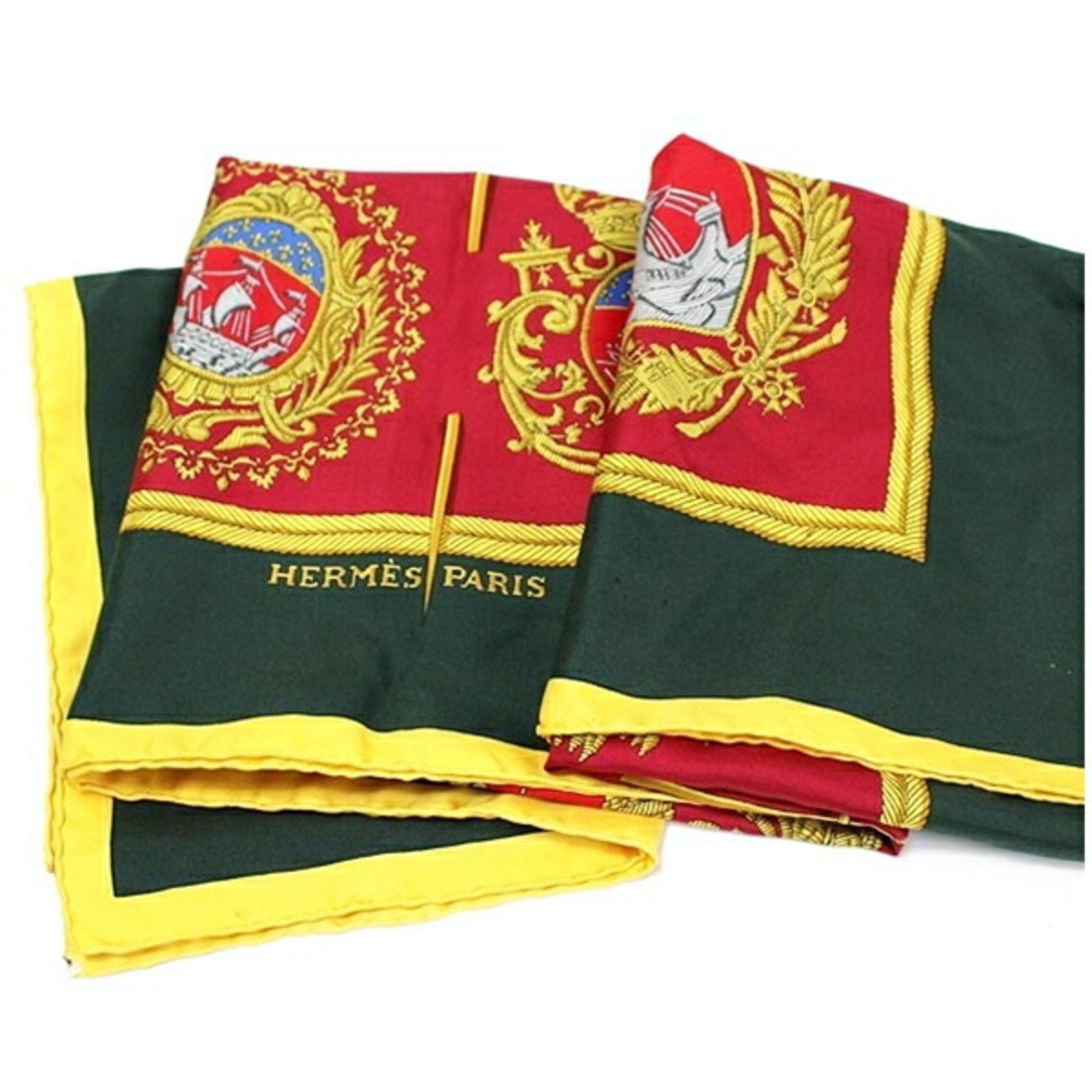Hermes Hermes scarf muffler Carre 90 LES ARMES PARIS Paris emblem HERMES women's Size ONE SIZE - 10 Thumbnail