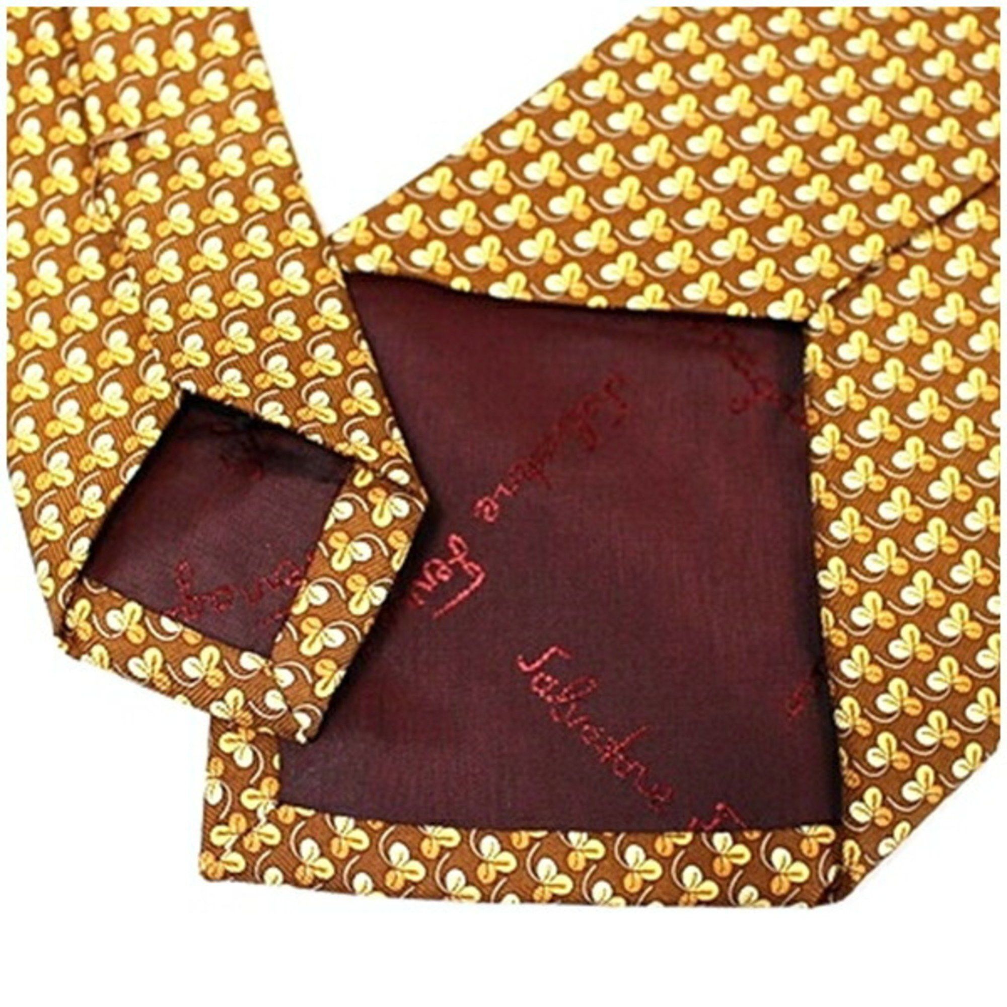 Salvatore Ferragamo Salvatore Ferragamo Silk Tie Unused Men's Size ONE SIZE - 6 Thumbnail