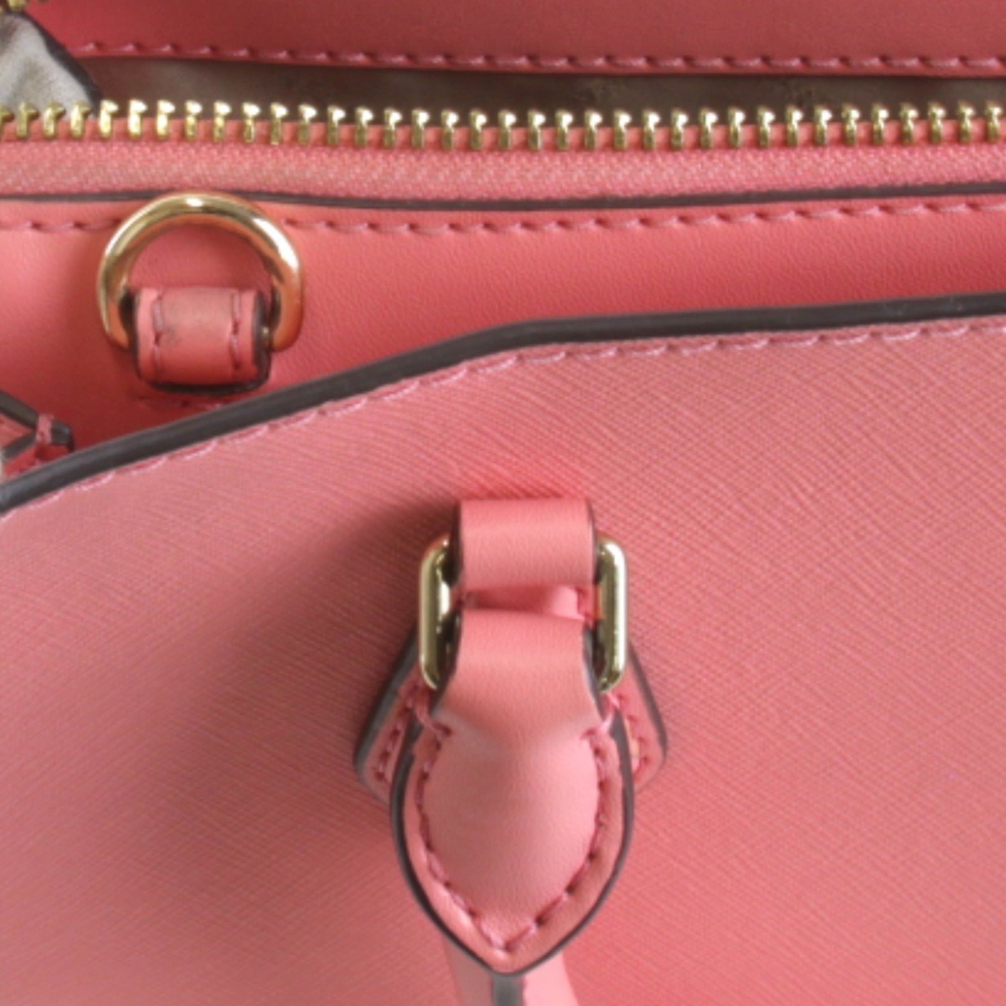Michael Kors Michael Kors 2-way bag, center zip, studded shoulder leather, pink, women's Size ONE SIZE - 10 Thumbnail