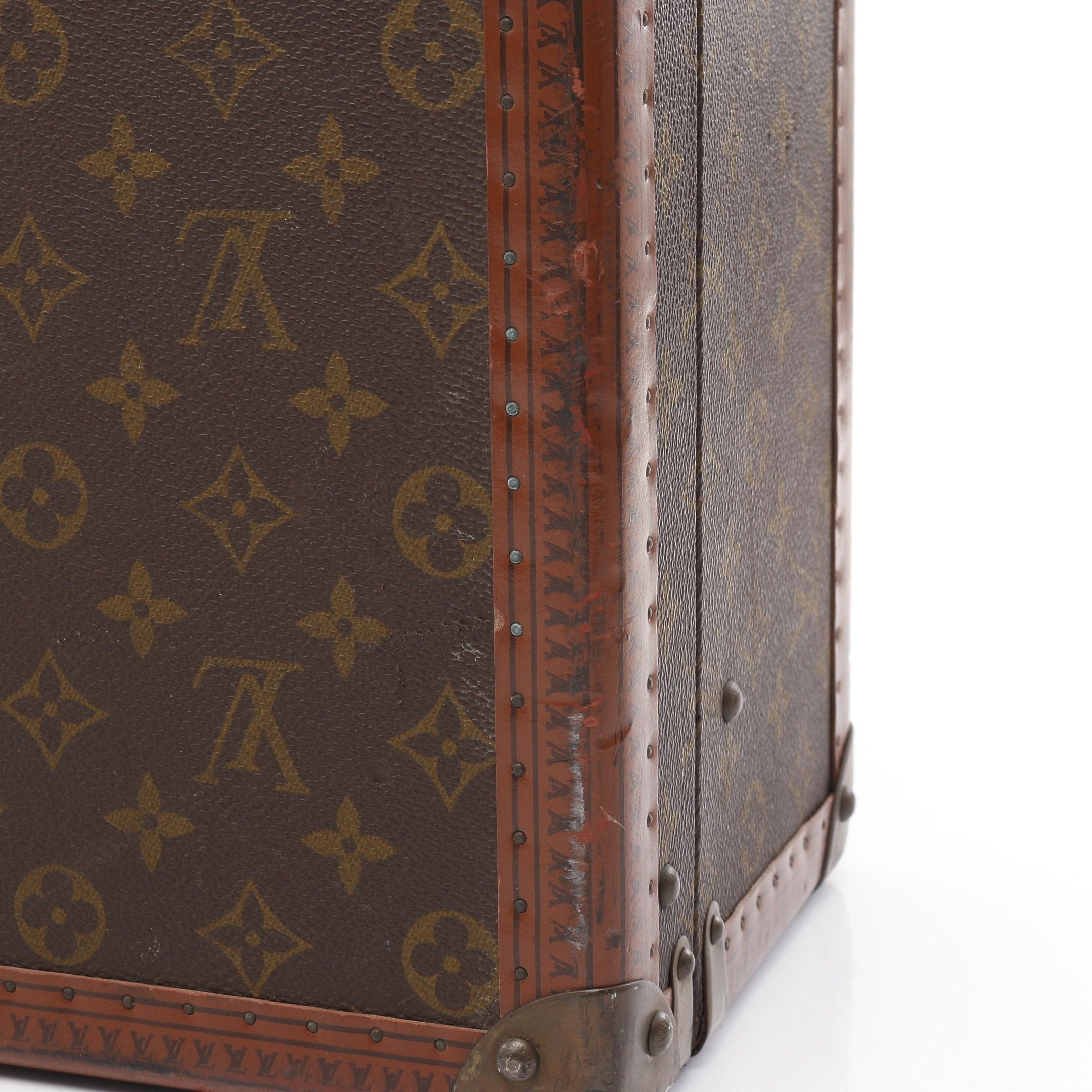 Louis Vuitton Louis Vuitton Bisten 70 Monogram Trunk Suitcase Leather Brown Size ONE SIZE - 15 Thumbnail