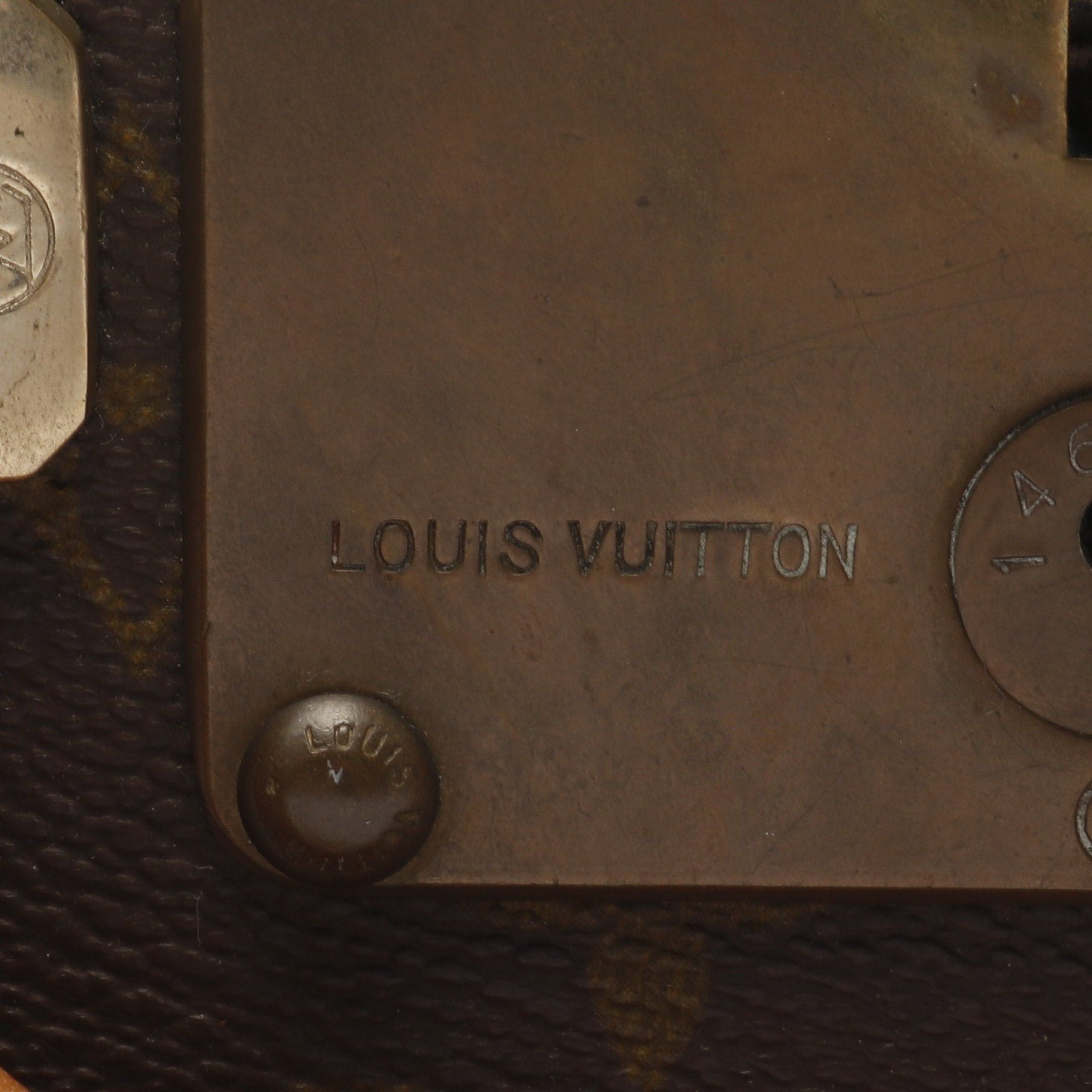 Louis Vuitton Louis Vuitton Bisten 70 Monogram Trunk Suitcase Leather Brown Size ONE SIZE - 4 Thumbnail