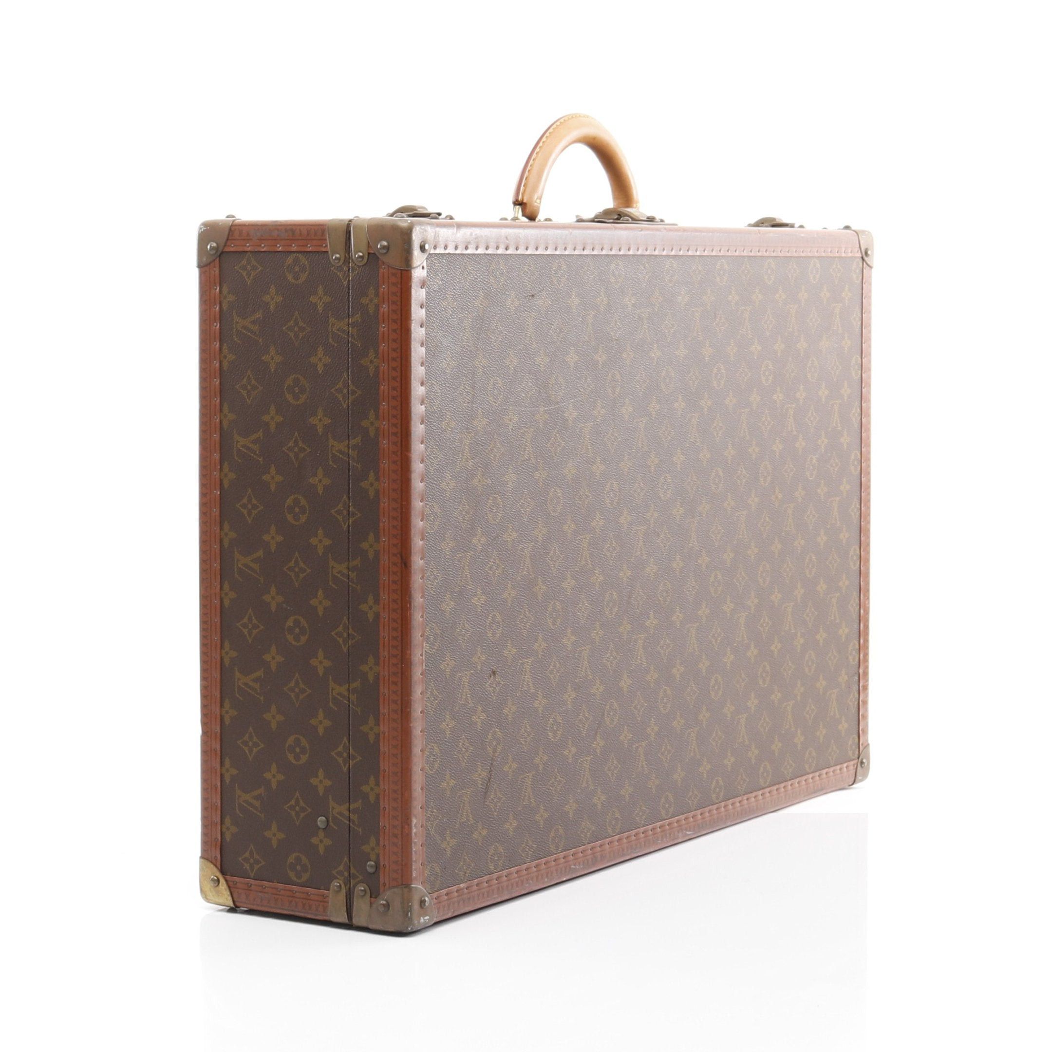 Louis Vuitton Louis Vuitton Bisten 70 Monogram Trunk Suitcase Leather Brown Size ONE SIZE - 2 Thumbnail
