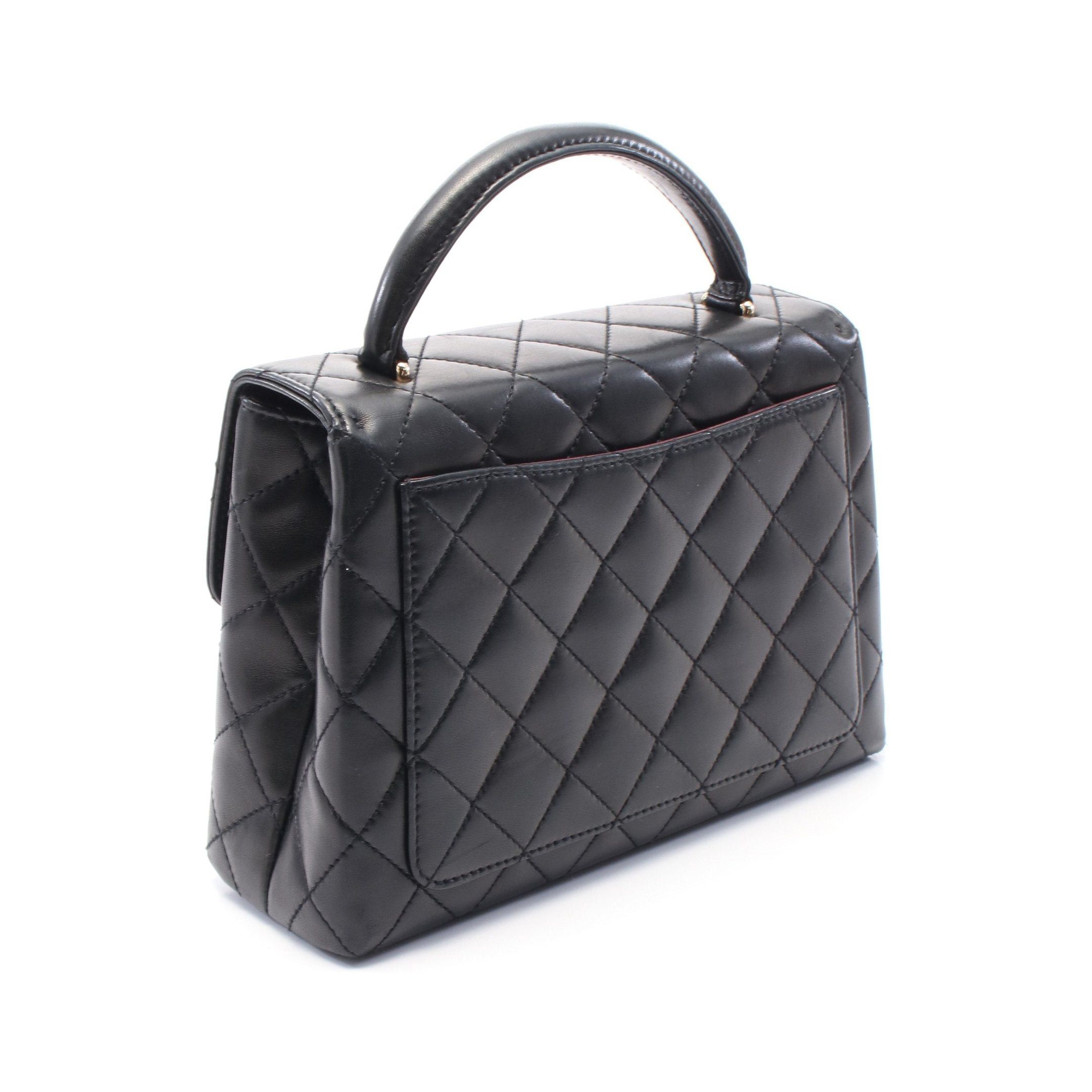 Chanel Chanel Matelasse Handbag Lambskin Black Gold Hardware Size ONE SIZE - 2 Thumbnail