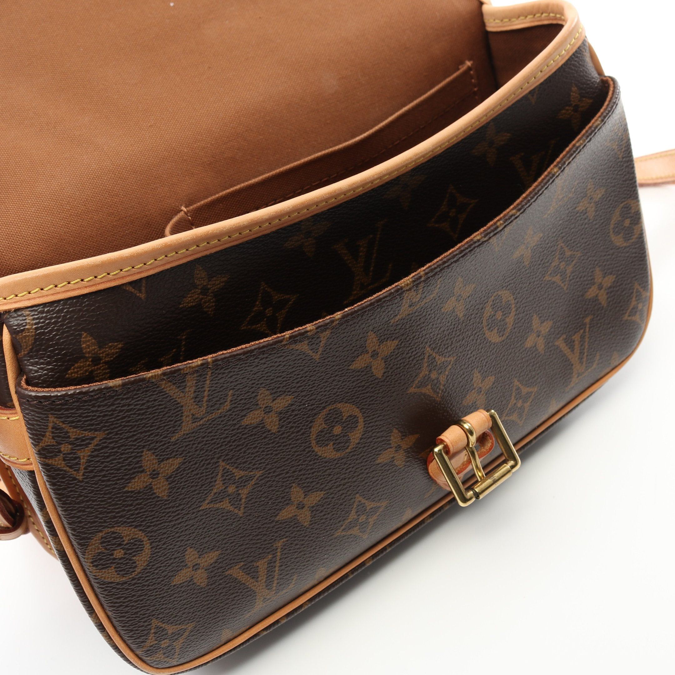 Louis Vuitton Louis Vuitton Sologne Monogram Shoulder Bag Leather Brown Size ONE SIZE - 12 Thumbnail