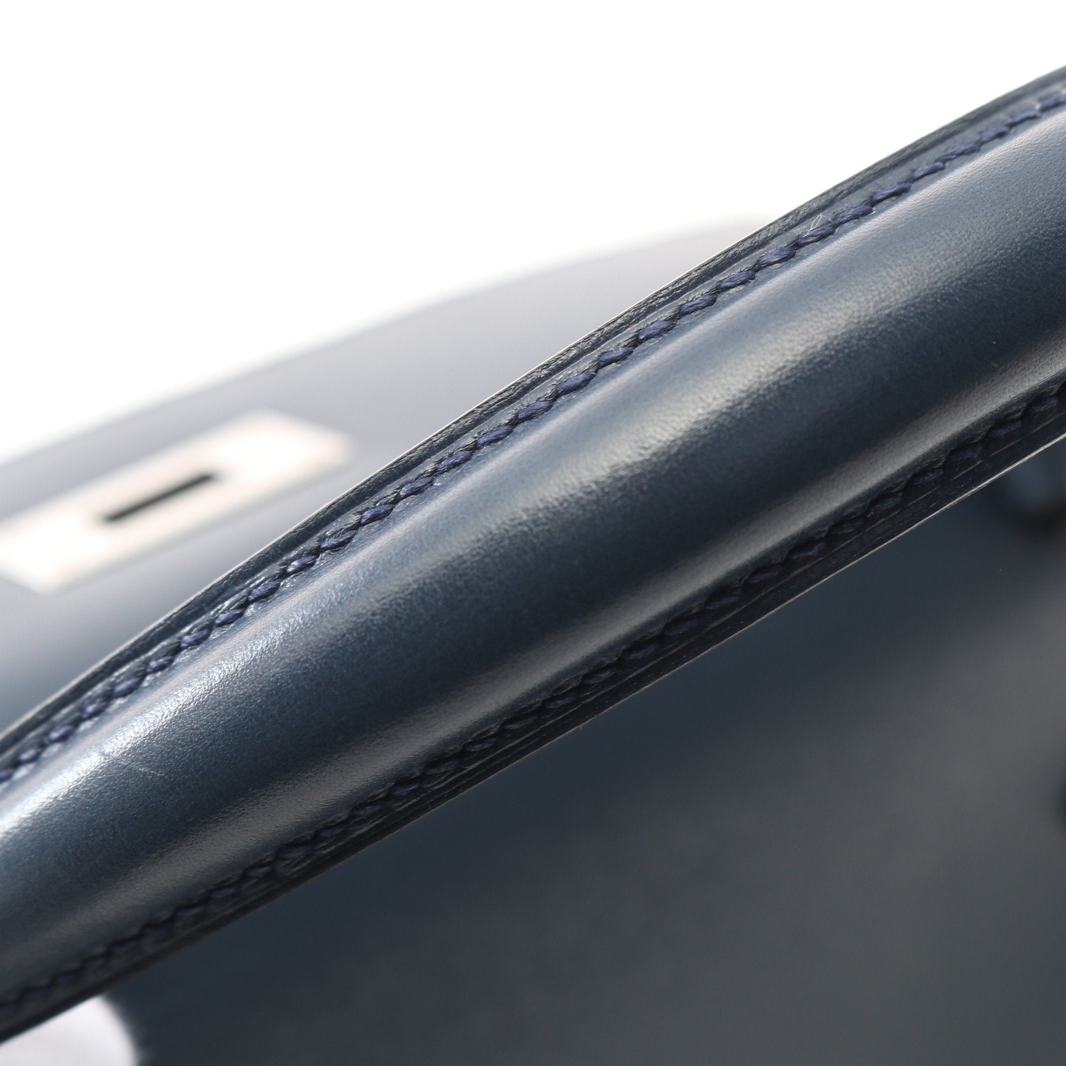 Hermes Hermes Kelly28 Handbag Box Calf Dark Blue Silver Hardware Stamp (Manufactured Around 2002) Size ONE SIZE - 10 Thumbnail