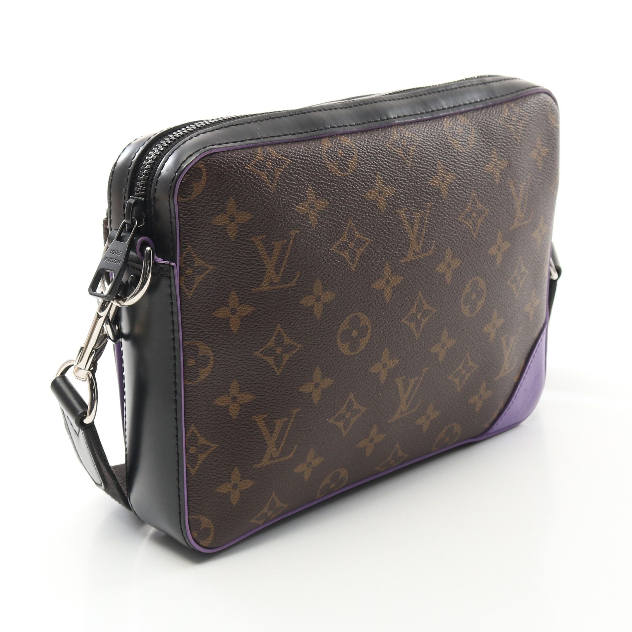 Louis Vuitton Louis Vuitton Trio Messenger Monogram Macassar Shoulder Bag Leather Brown Black Purple Size ONE SIZE - 2 Thumbnail