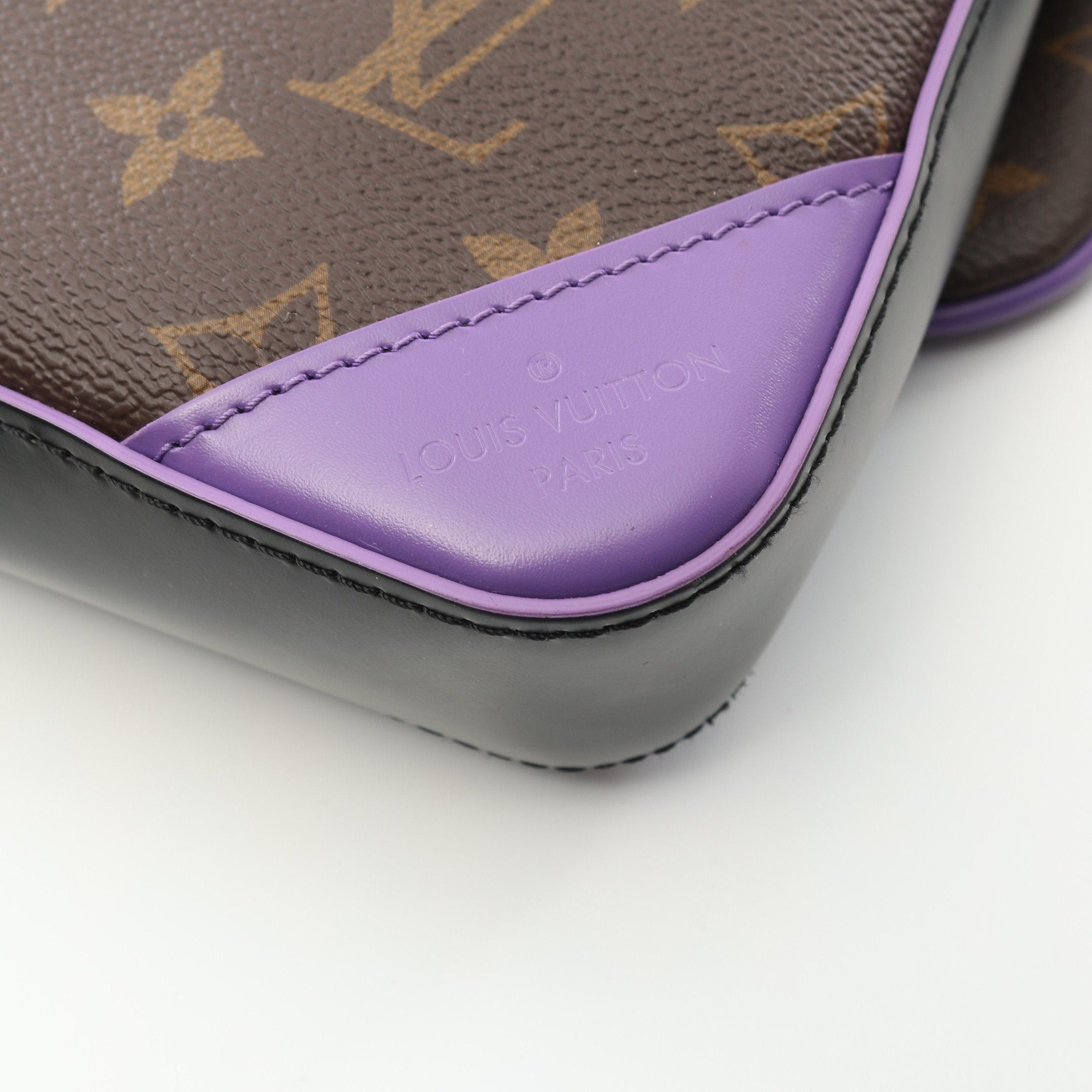 Louis Vuitton Louis Vuitton Trio Messenger Monogram Macassar Shoulder Bag Leather Brown Black Purple Size ONE SIZE - 6 Thumbnail